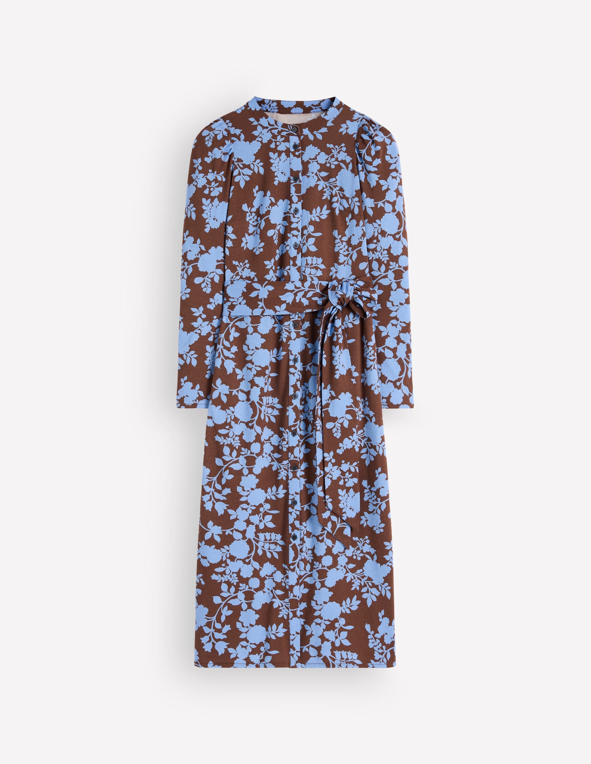 Honor Column Jersey Midi Dress-Raw Umber, Bouquet Breeze-6