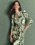 Honor Column Jersey Midi Dress-Chive, Flourishing Medley