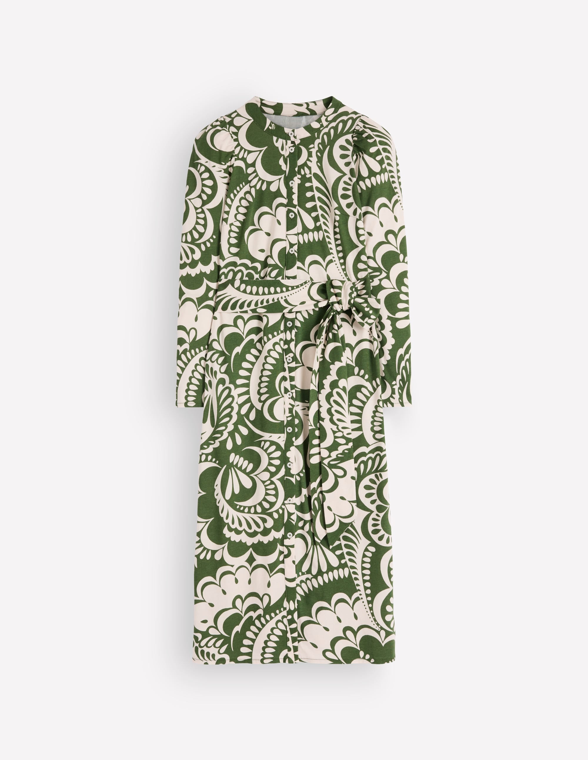 Honor Column Jersey Midi Dress-Chive, Flourishing Medley - Image 7