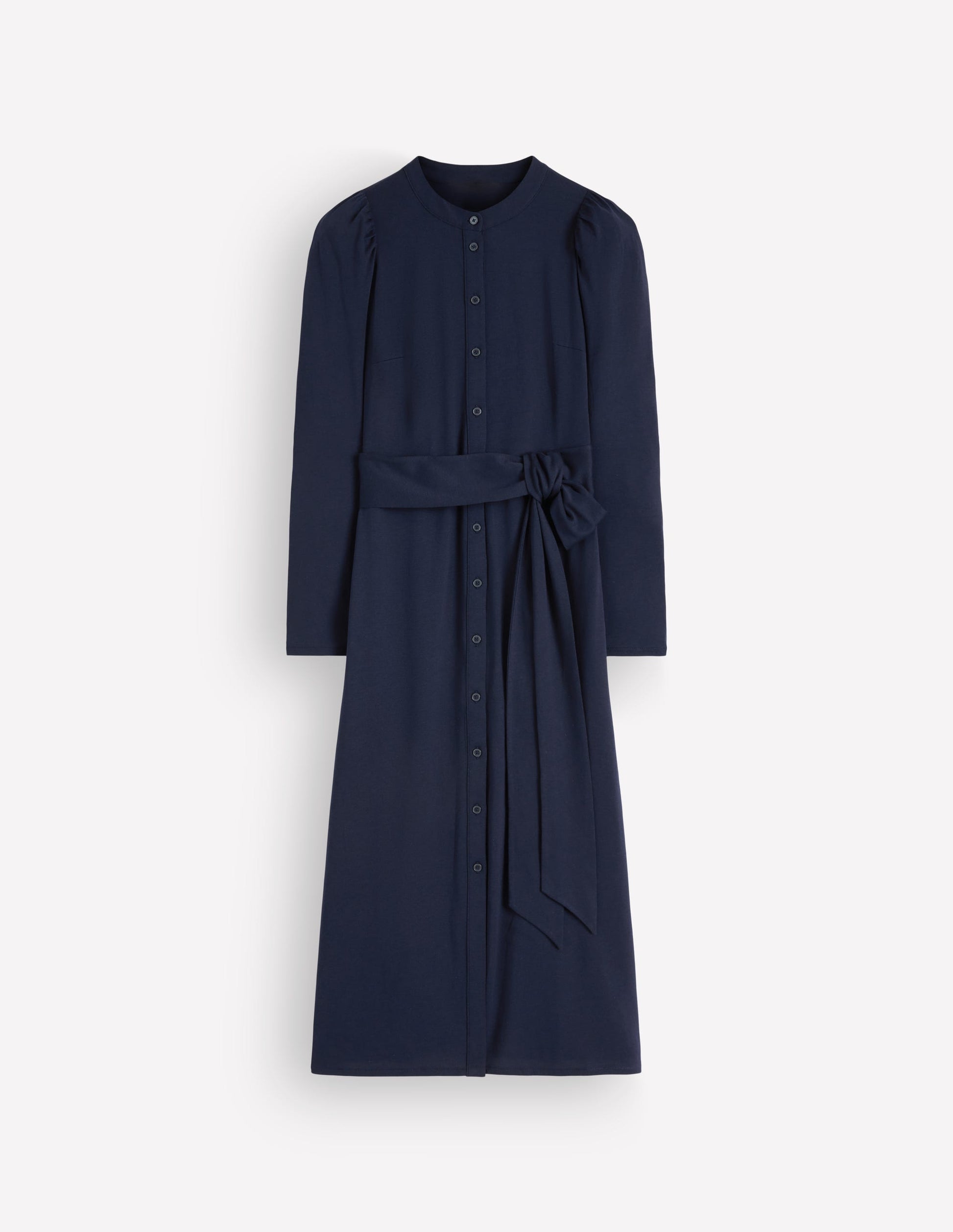 Honor Column Jersey Midi Dress-Navy-6