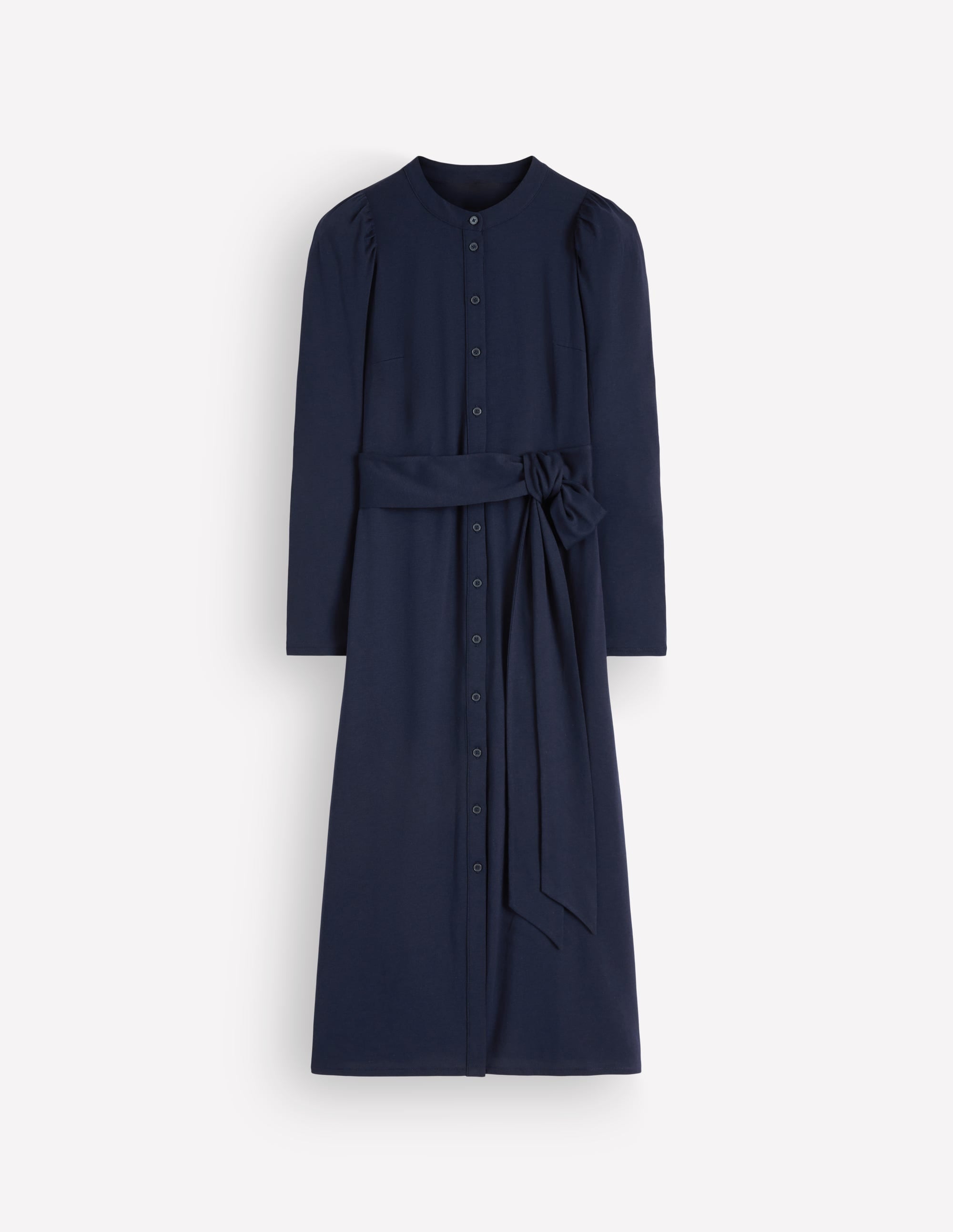 Honor Column Jersey Midi Dress-Navy - Image 6
