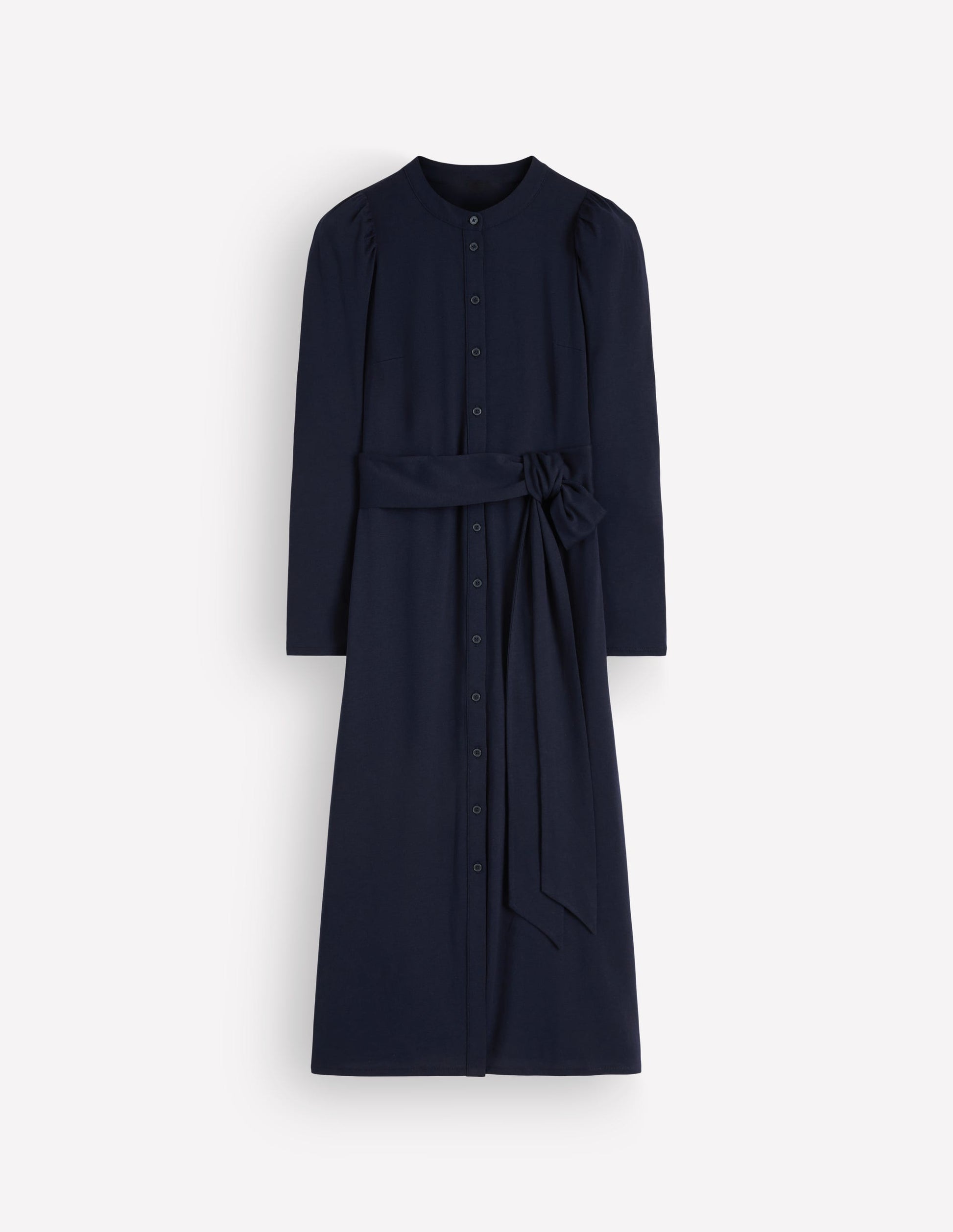 Honor Column Jersey Midi Dress-Navy-6