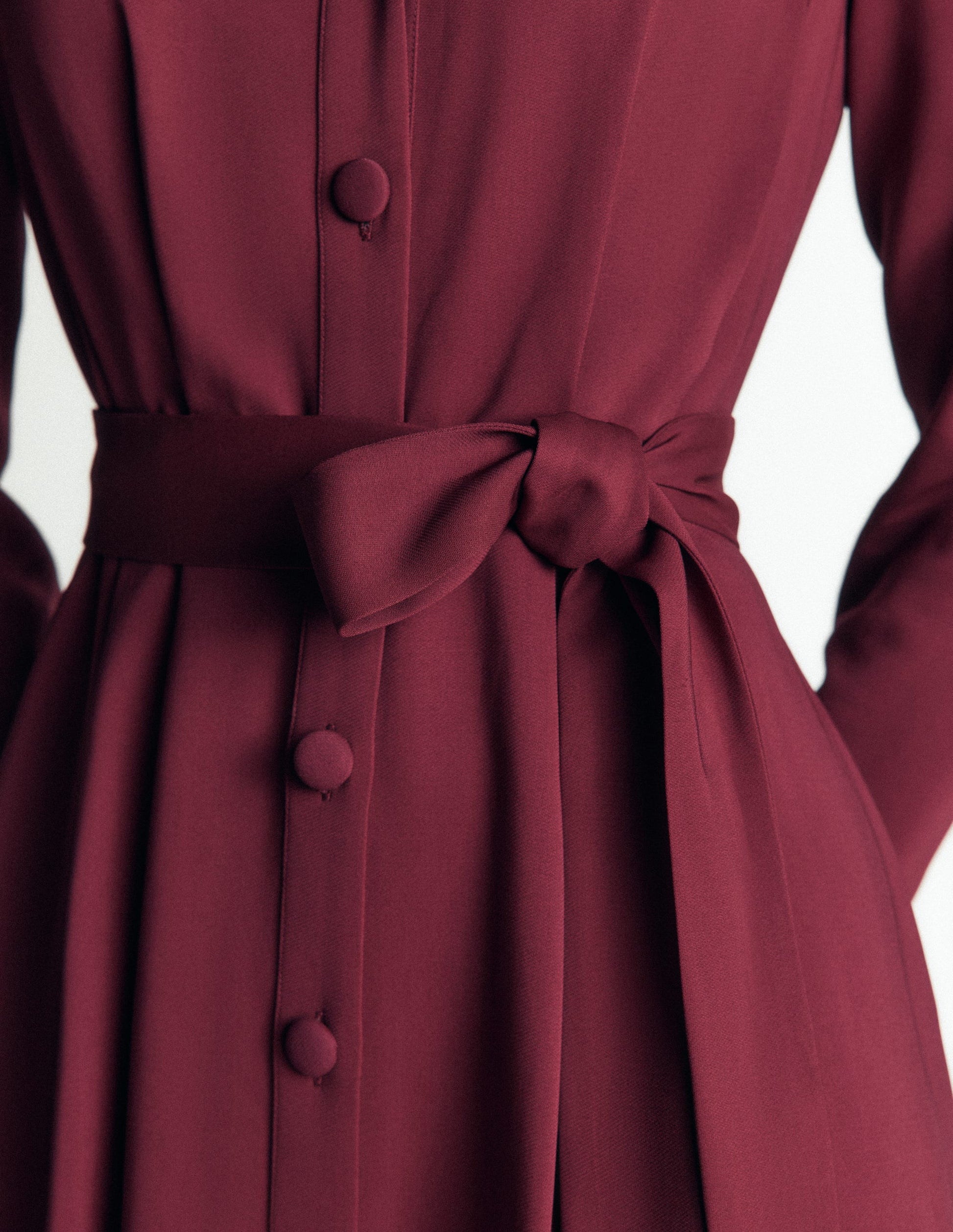 Kate Pleated Shirt Dress-Deep Wisteria-2