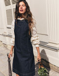 Lou Denim Shift Dress-Indigo Denim