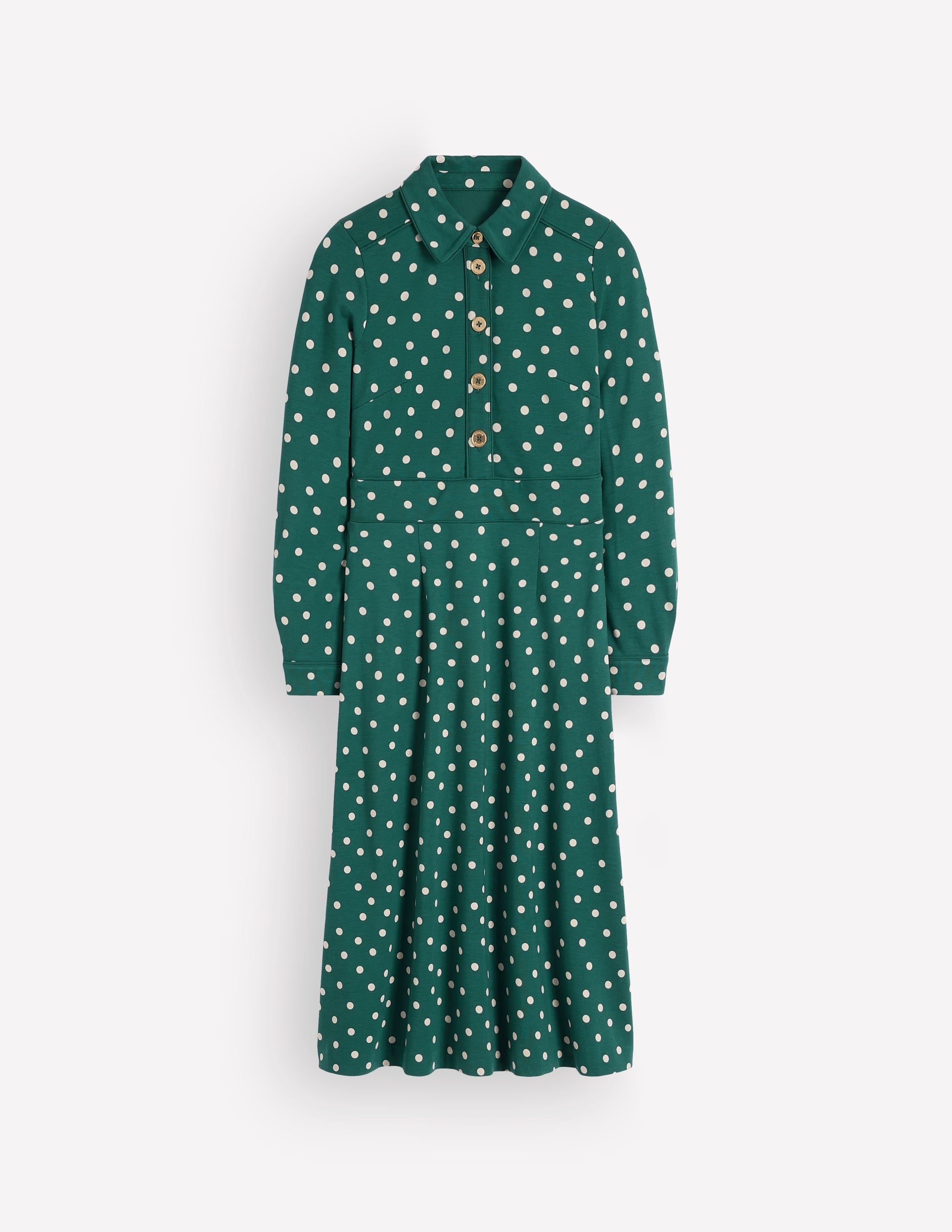 Etta Piping Detail Ponte Dress-Midnight Teal, Boden Spot - Image 5
