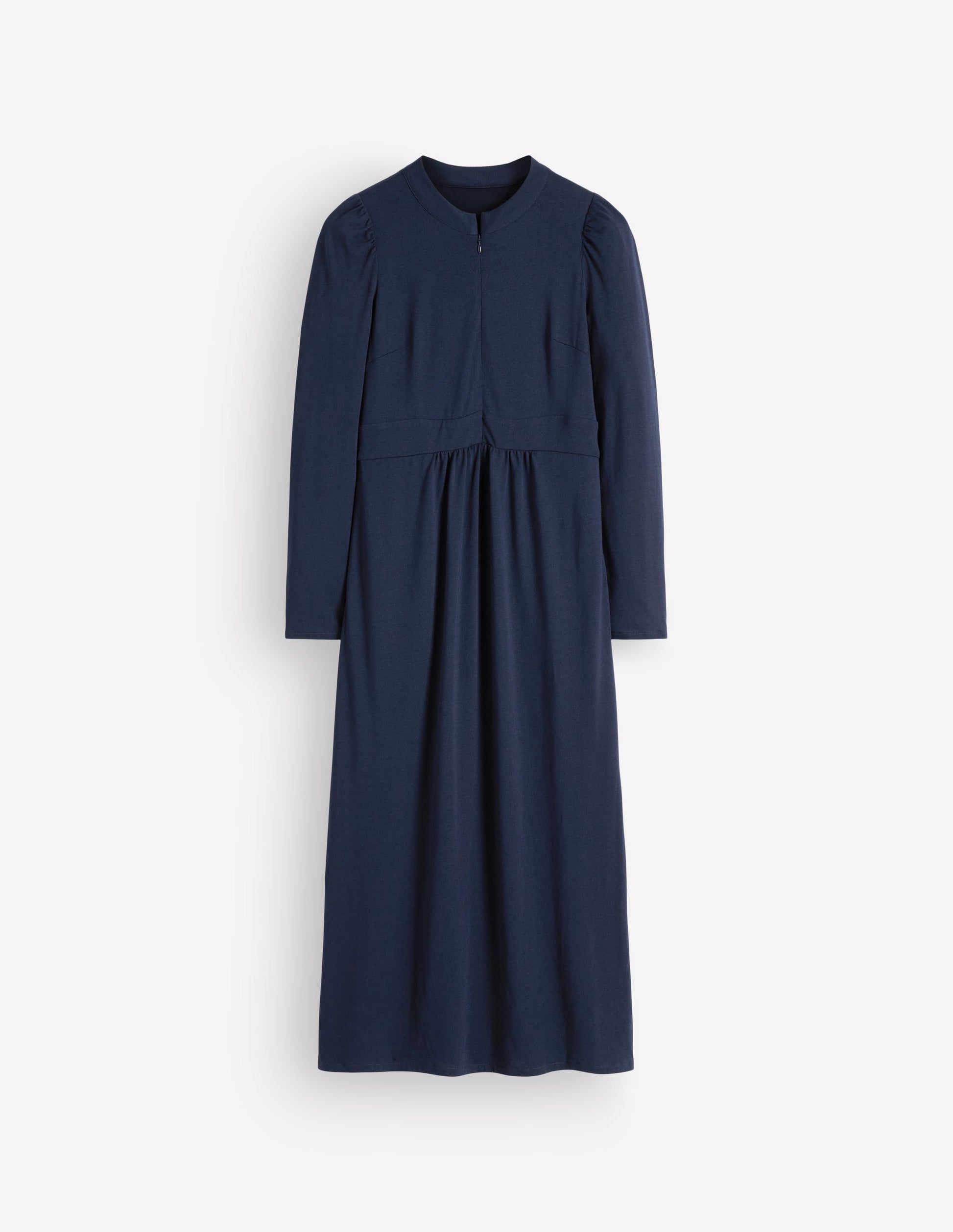 Hope Zip Detail Jersey Dress-Navy-5