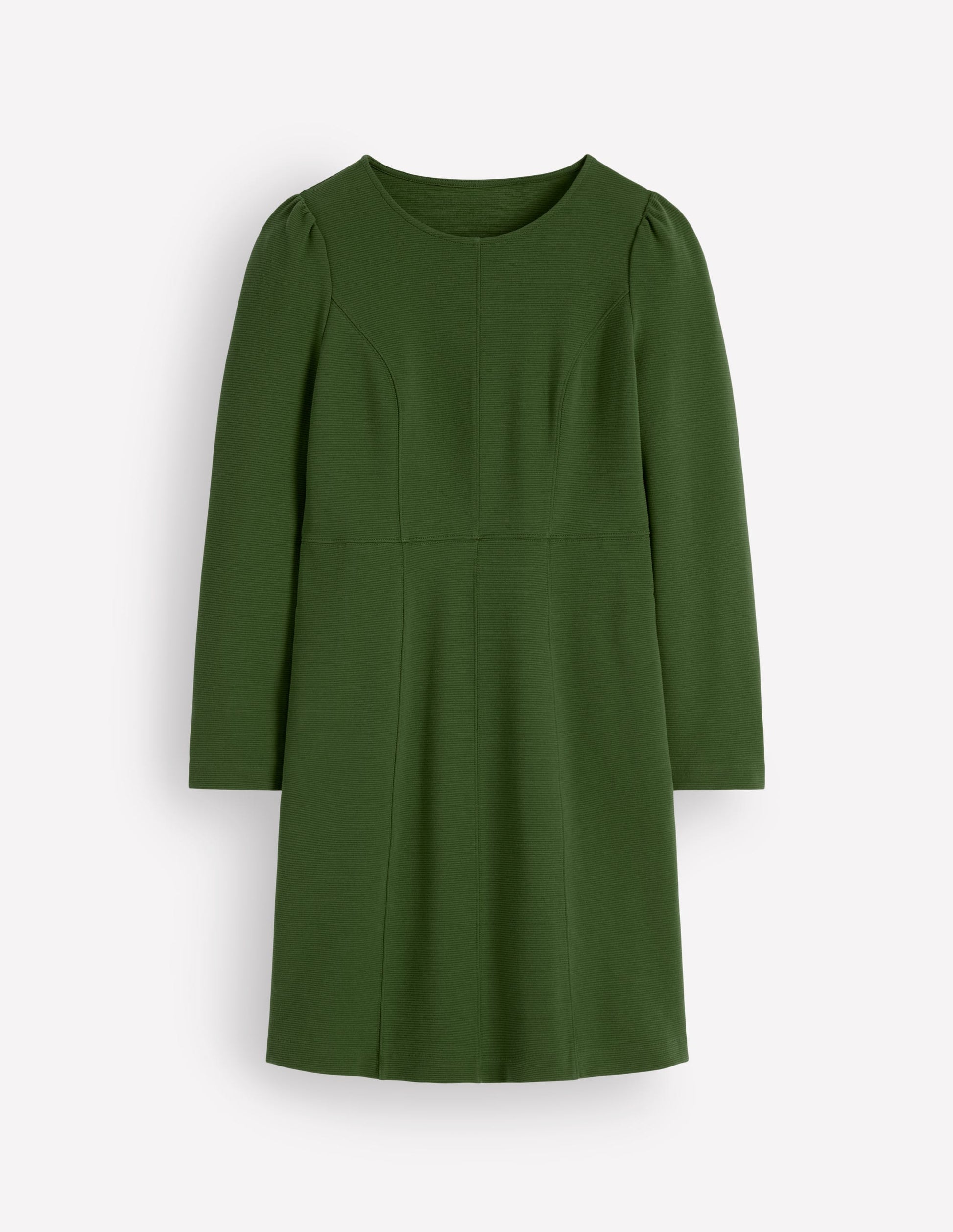 Marla Seamed Ottoman Dress-Green Fir-5
