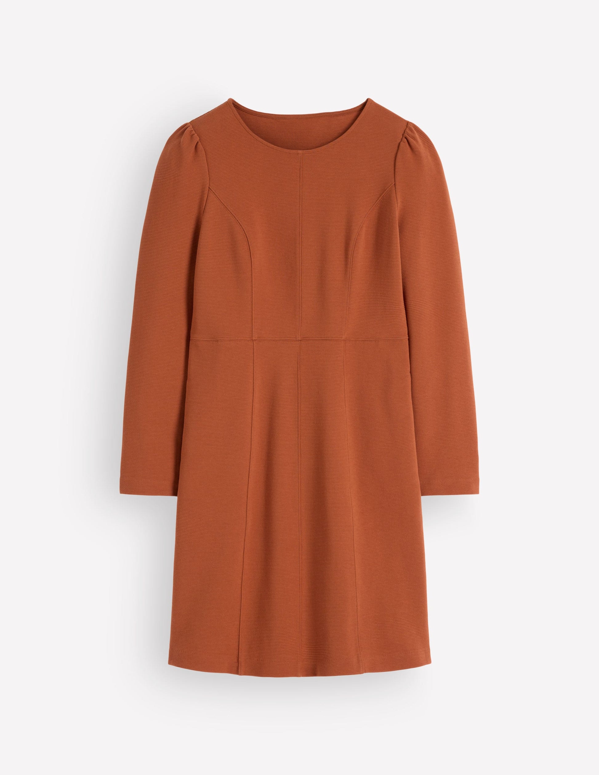 Marla Seamed Ottoman Dress-Gingerbread-8