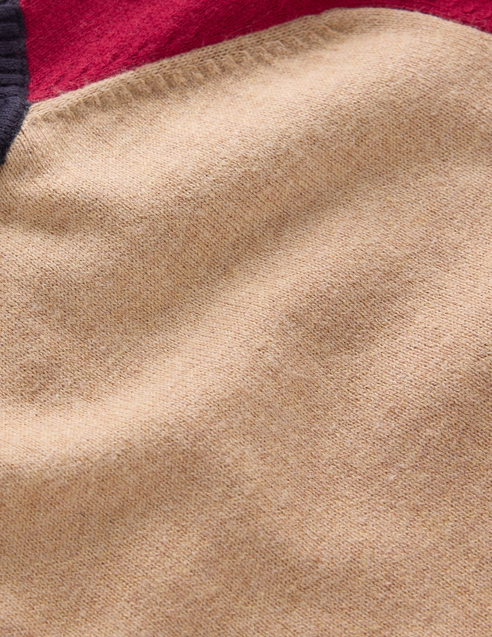 Meg Raglan Sleeve Jumper-Camel melange, red - Image 5