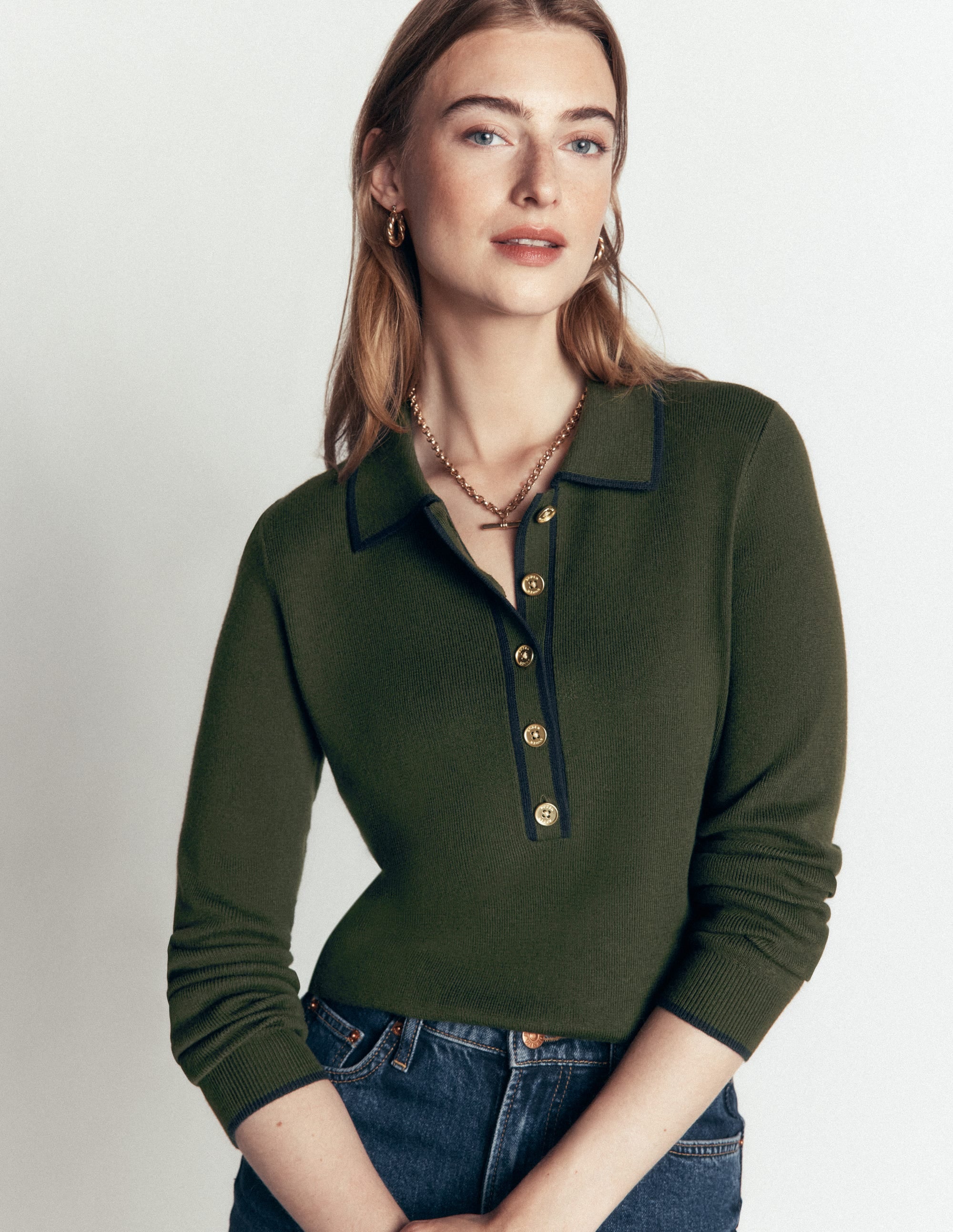 Liz Henley Jumper-Forest Glade - Image 1