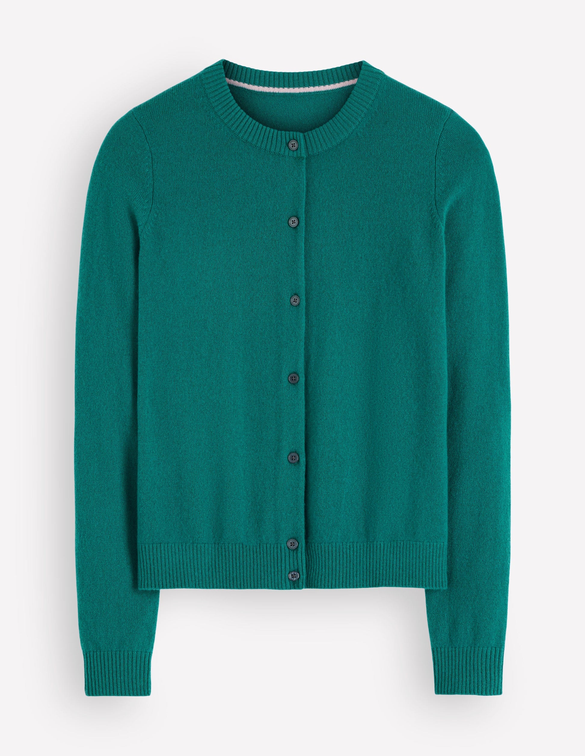 Elsie Cashmere Crew Cardigan-Deep Sea Depths-5