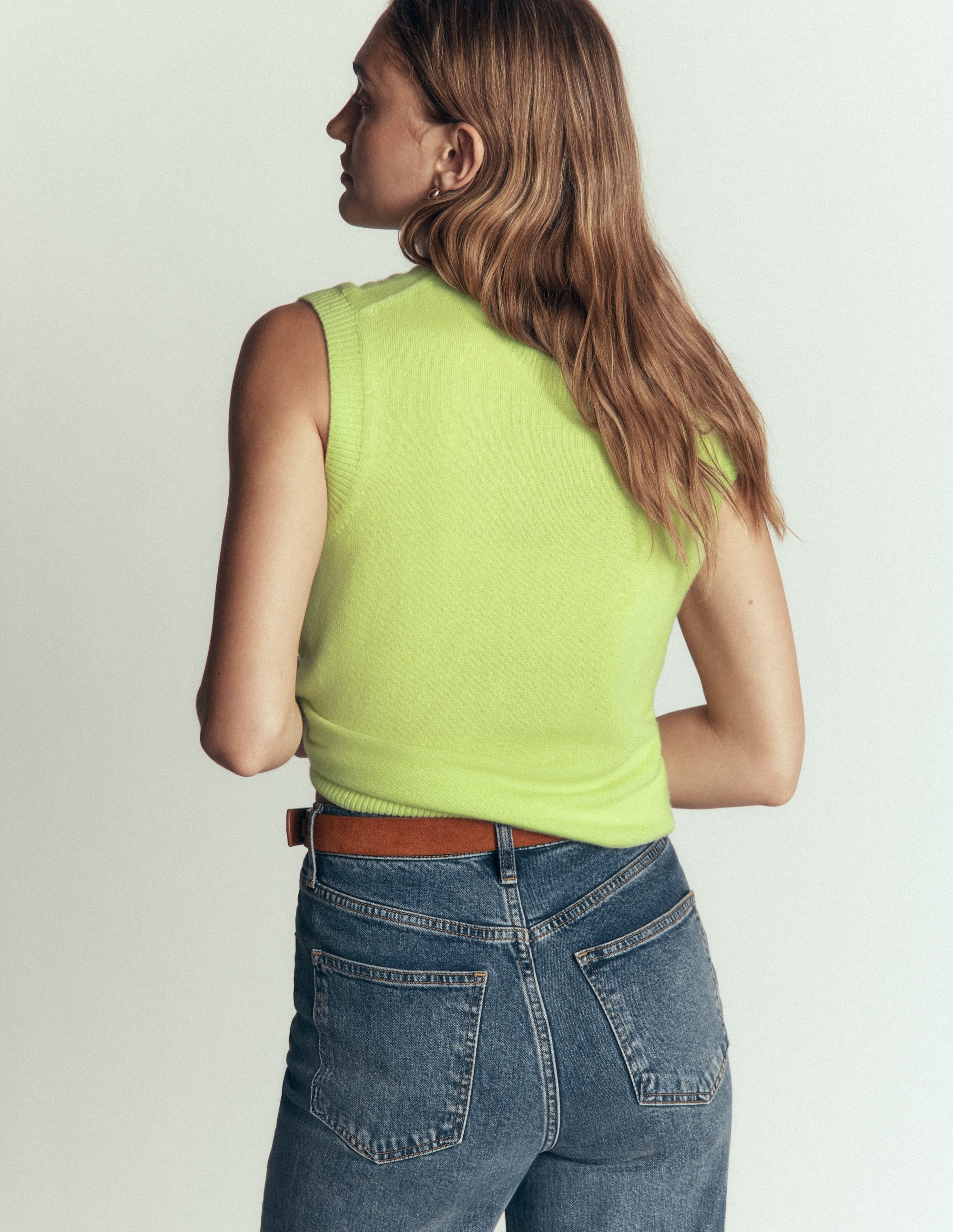 Elsie Cashmere Tank-Sweet Mint - Image 3