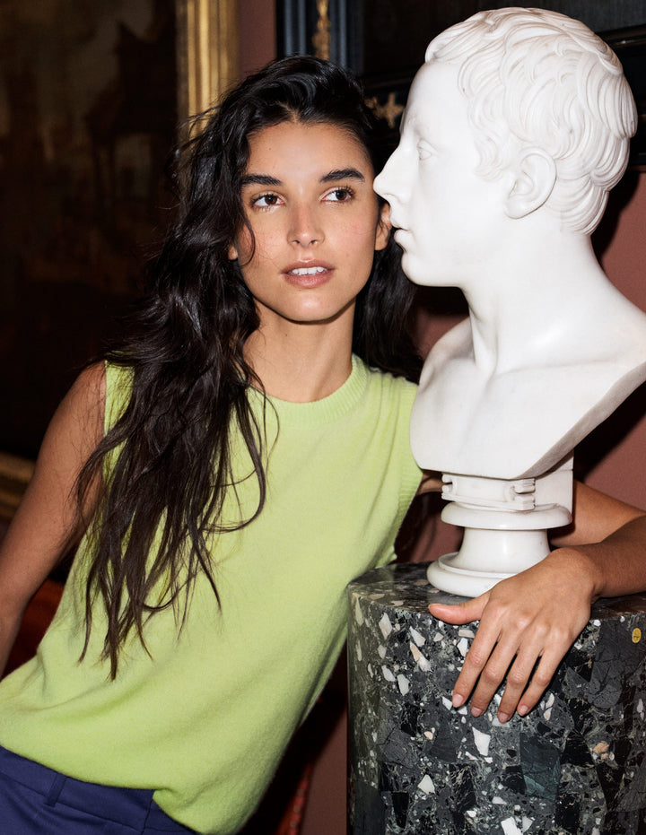 Elsie Cashmere Tank-Sweet Mint