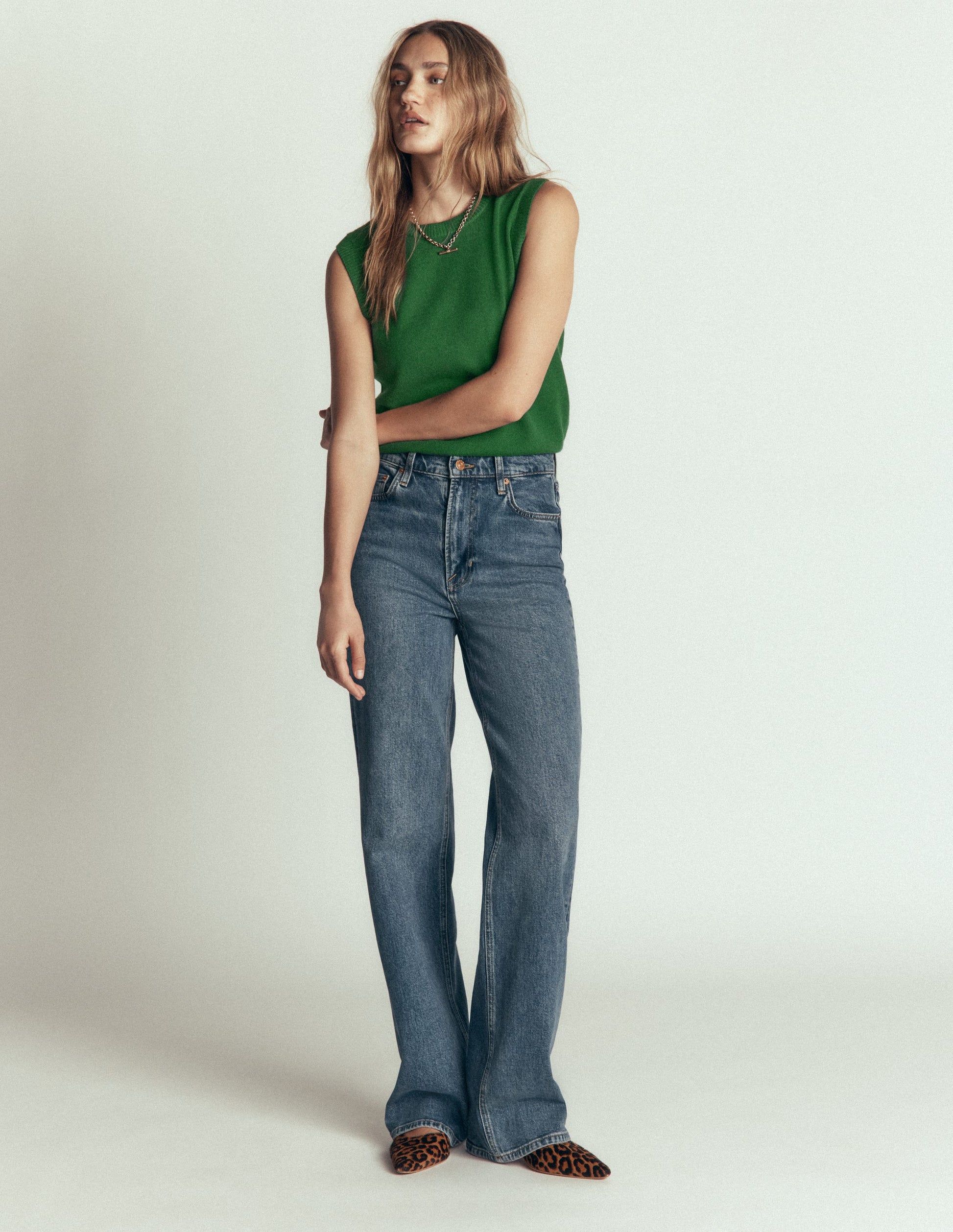 Elsie Cashmere Tank-Fresh Green-4