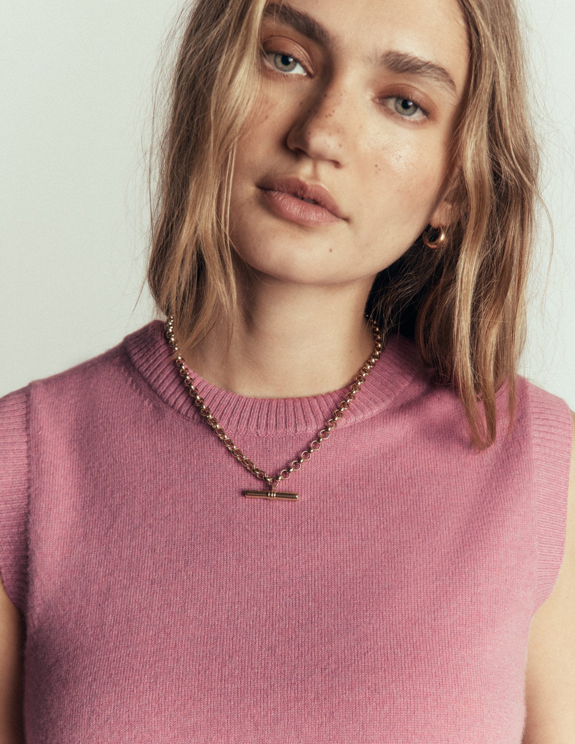 Elsie Cashmere Tank-Pink Heather-2