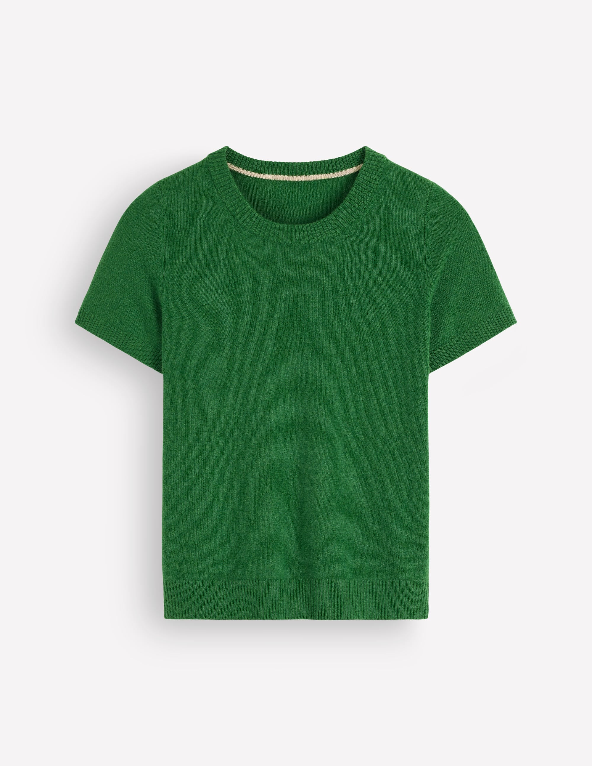 Elsie Cashmere Crew T-shirt-Fresh Green - Image 5