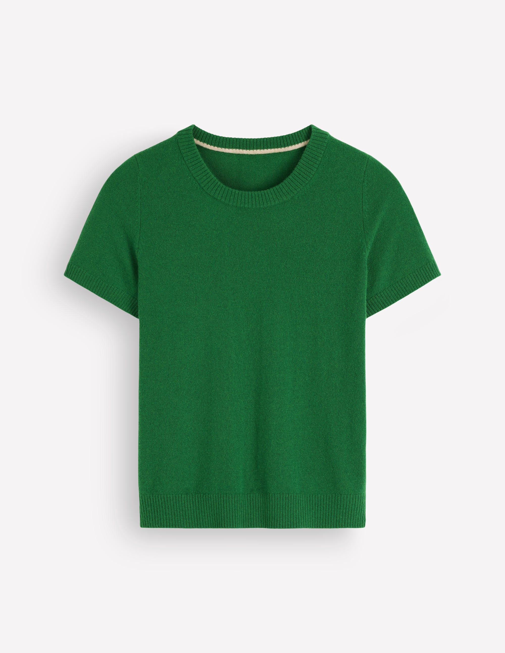 Elsie Cashmere Crew T-shirt-Fresh Green - Image 5