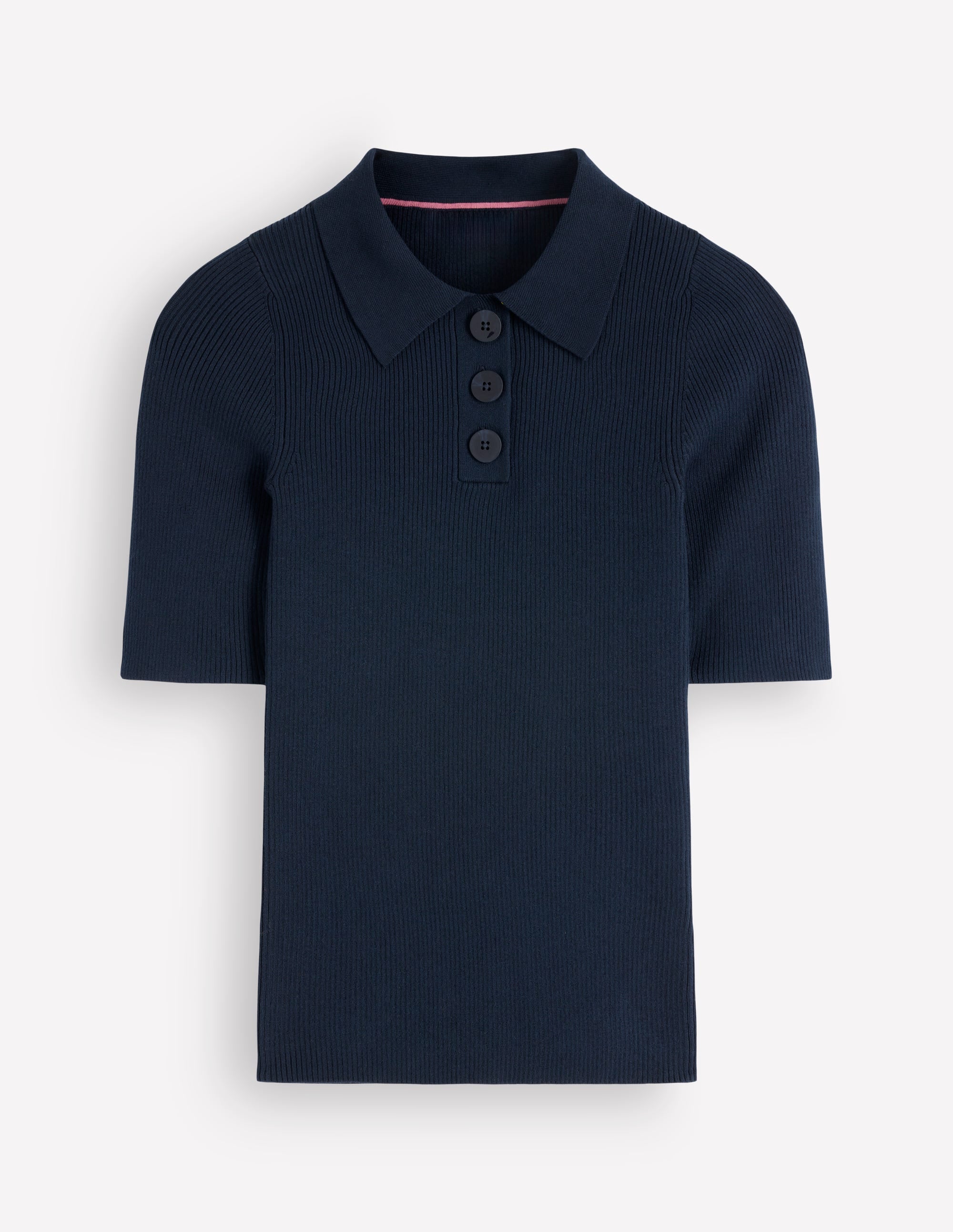 Rhianne Cotton Rib Jumper-Navy - Image 5