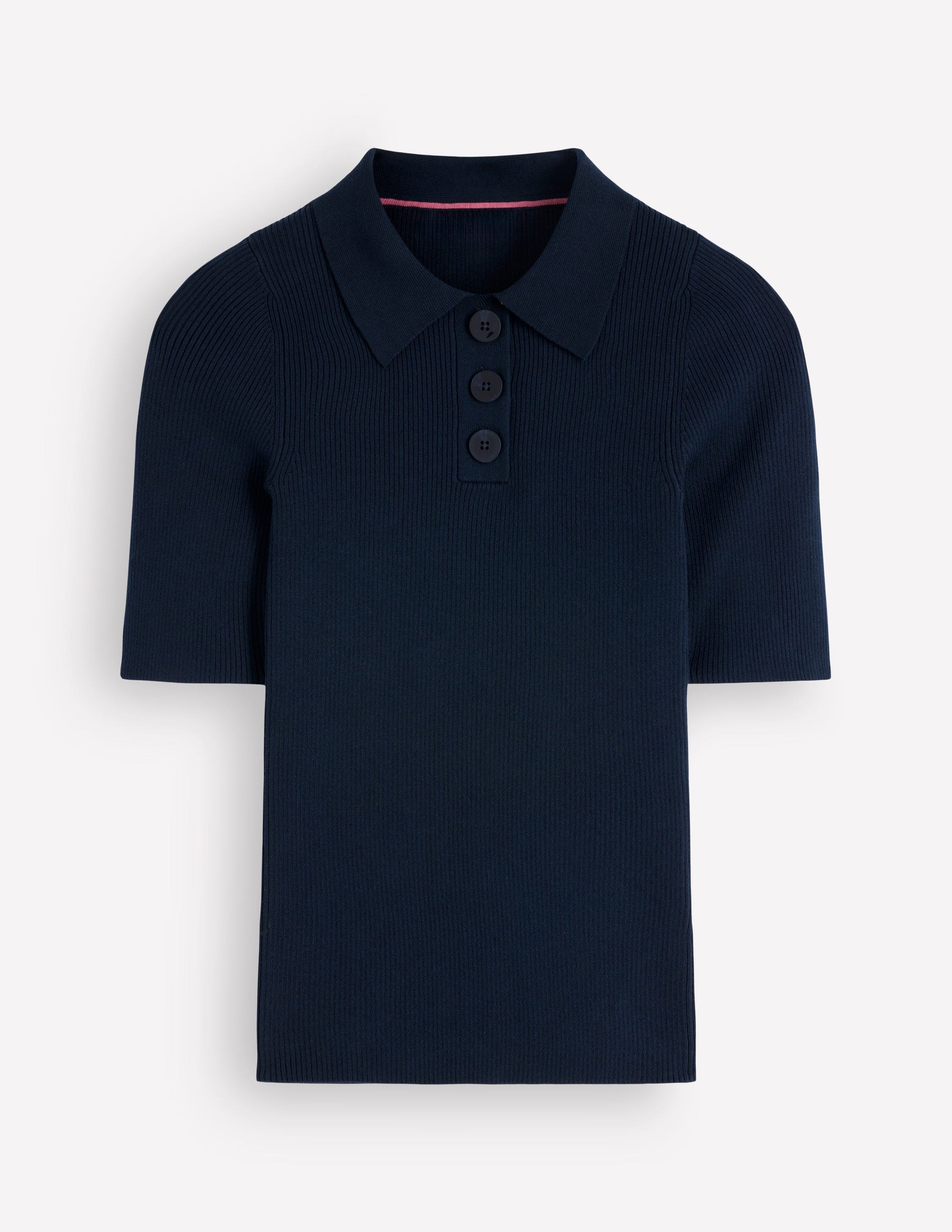 Rhianne Cotton Rib Jumper-Navy-4
