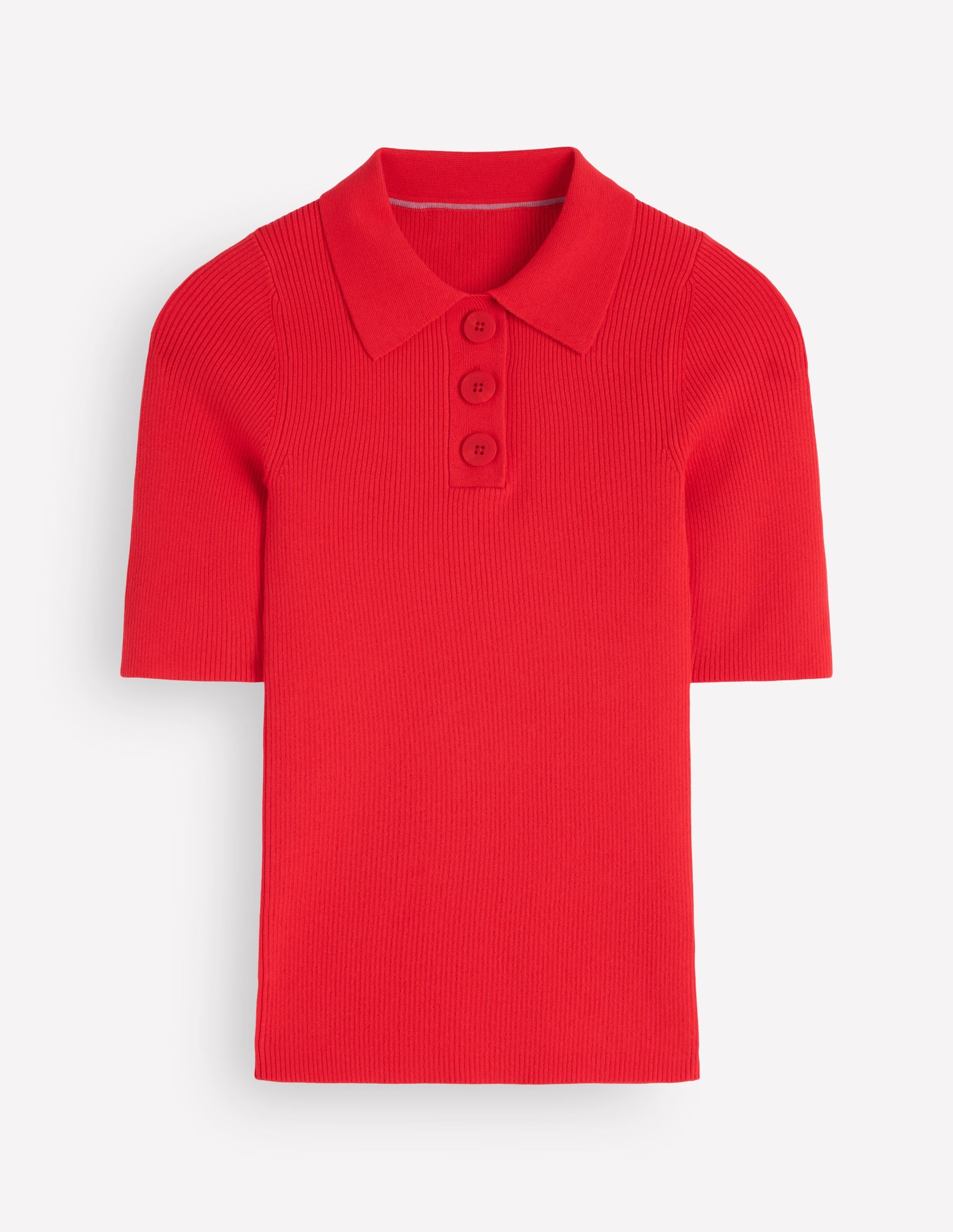 Rhianne Cotton Rib Jumper-Poppy Red - Image 6