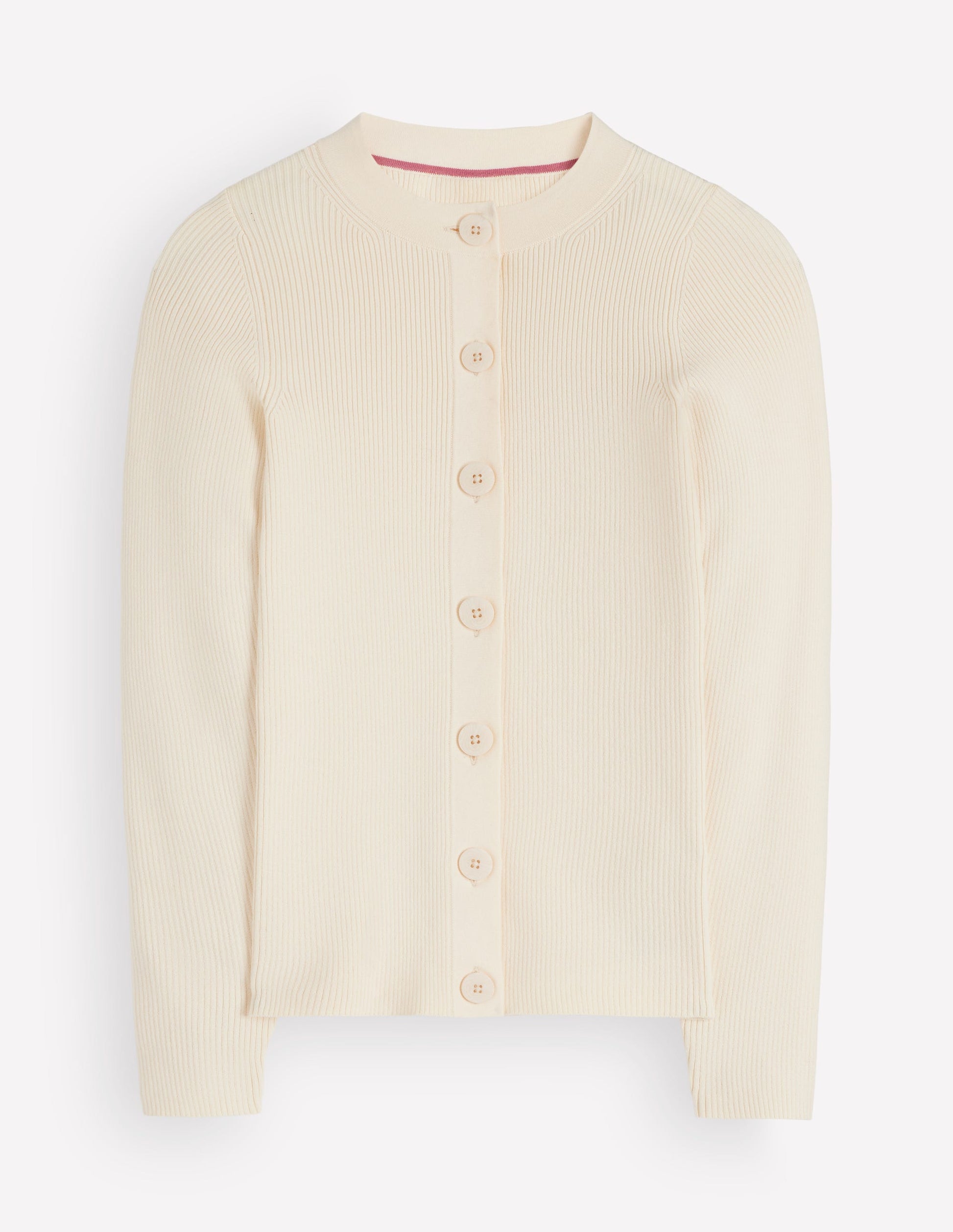 Rhianne Cotton Rib Cardigan-Ivory-6