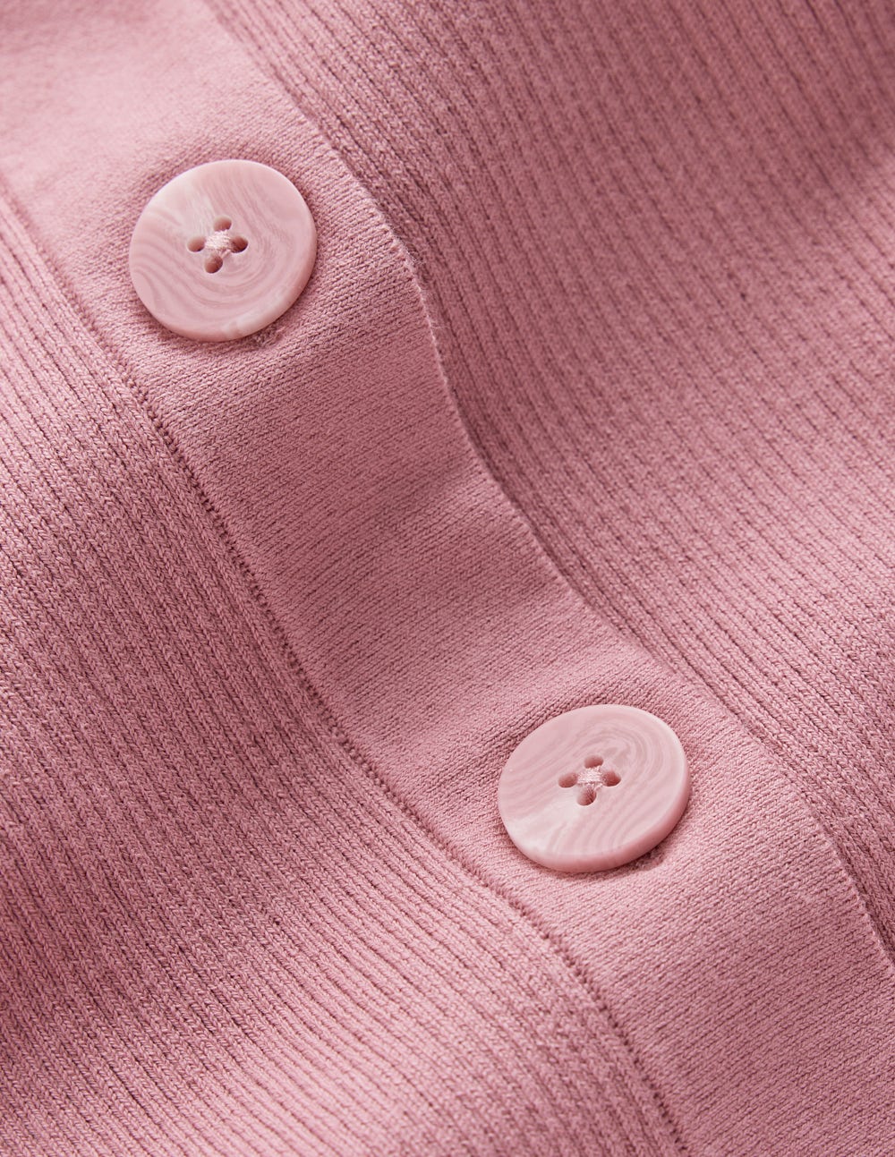 Rhianne Cotton Rib Cardigan-Piink Heather - Image 7