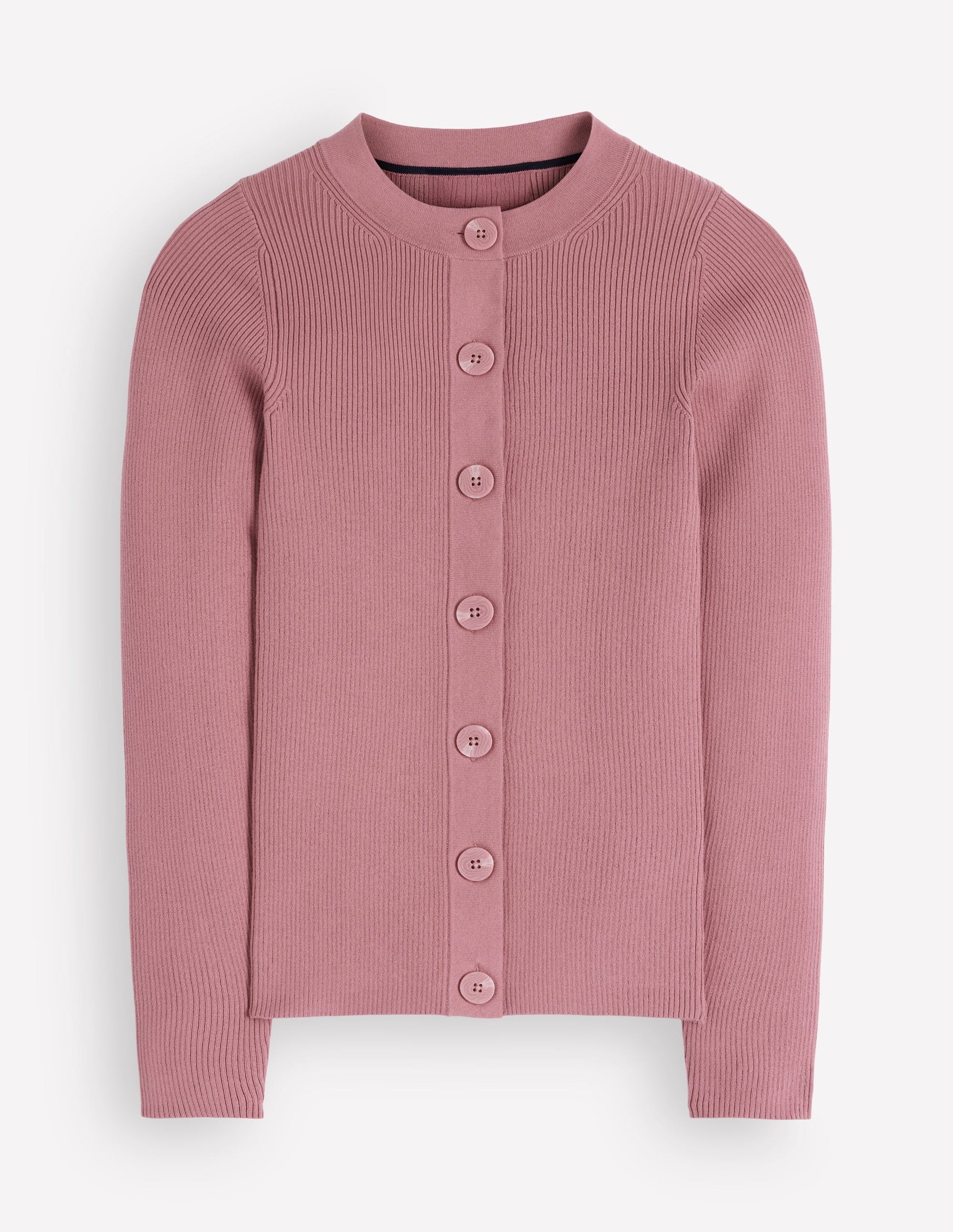 Rhianne Cotton Rib Cardigan-Piink Heather-6