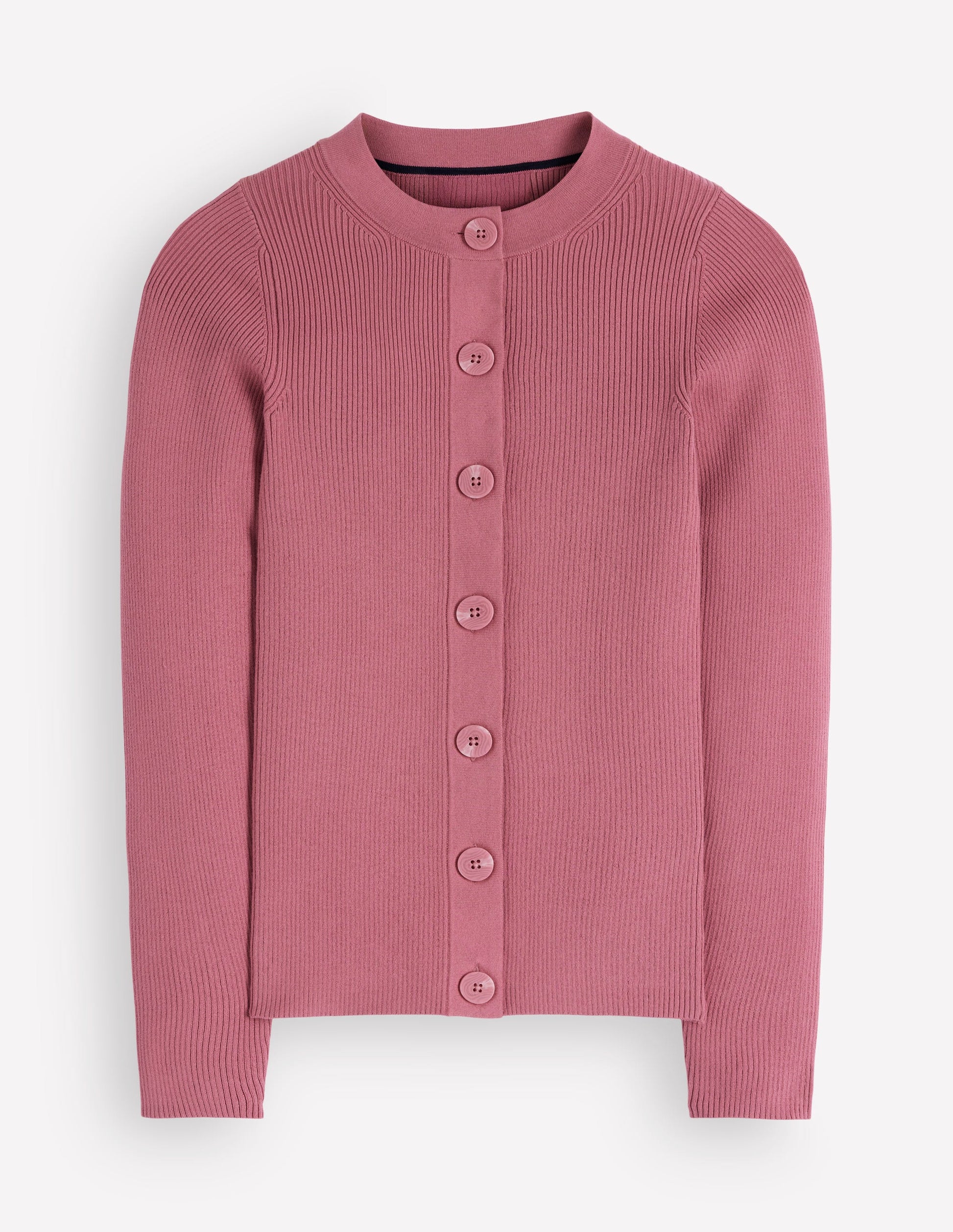 Rhianne Cotton Rib Cardigan-Piink Heather-7