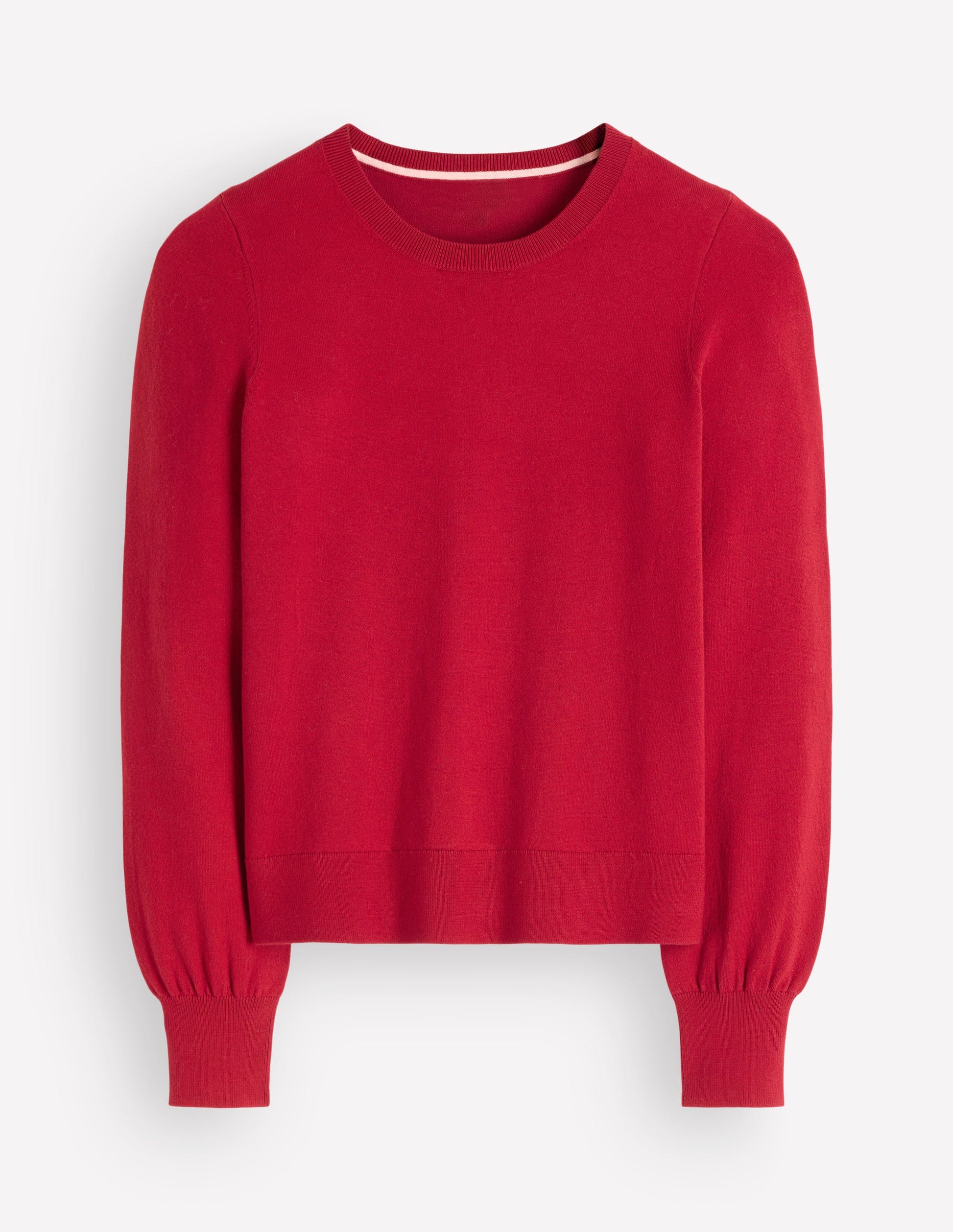 Camilla Cotton Crew Jumper-Crimson Red-4