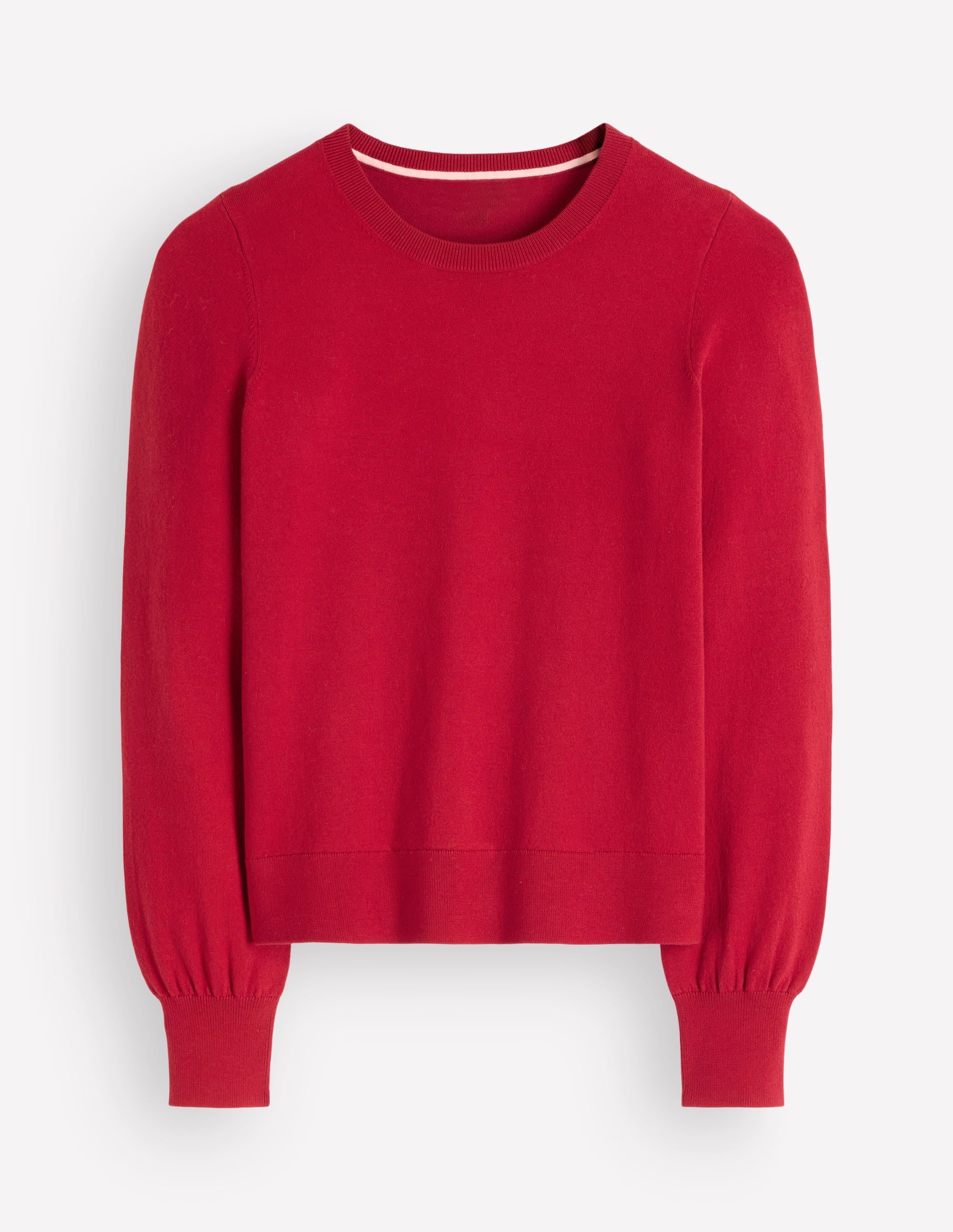 Camilla Cotton Crew Jumper-Crimson Red - Image 4