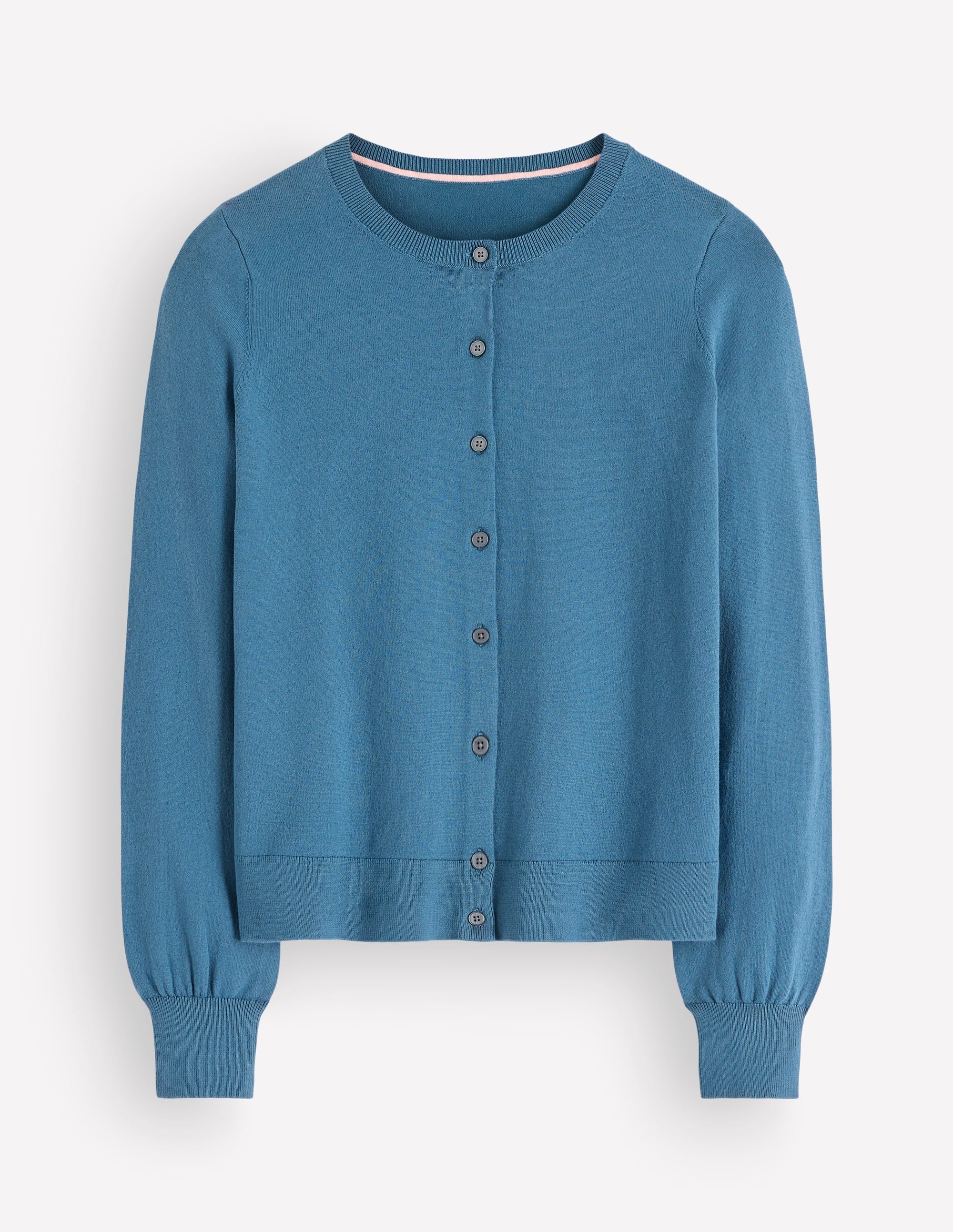 Camilla Cotton Crew Cardigan-Storm Blue - Image 5