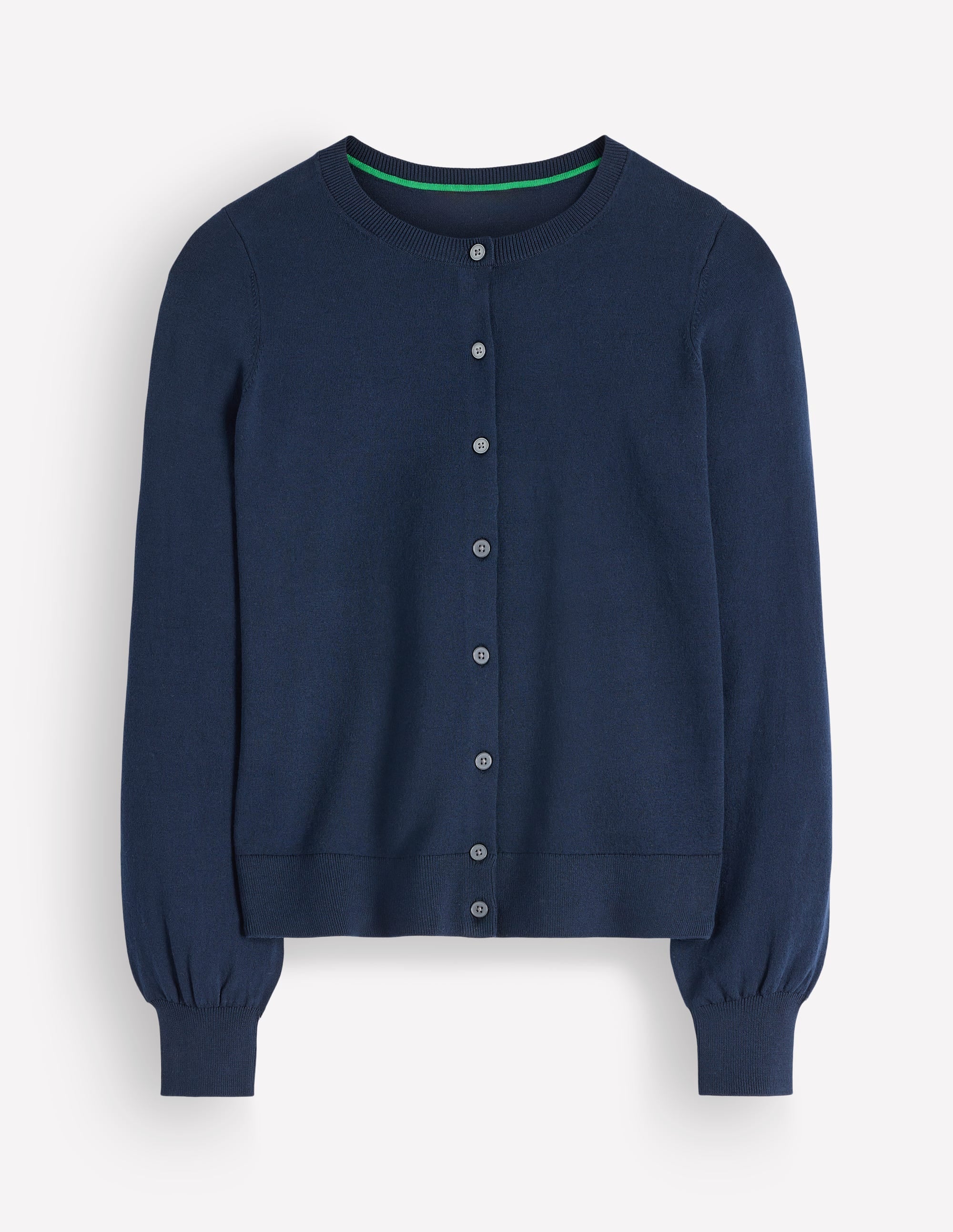 Camilla Cotton Crew Cardigan-Navy - Image 7