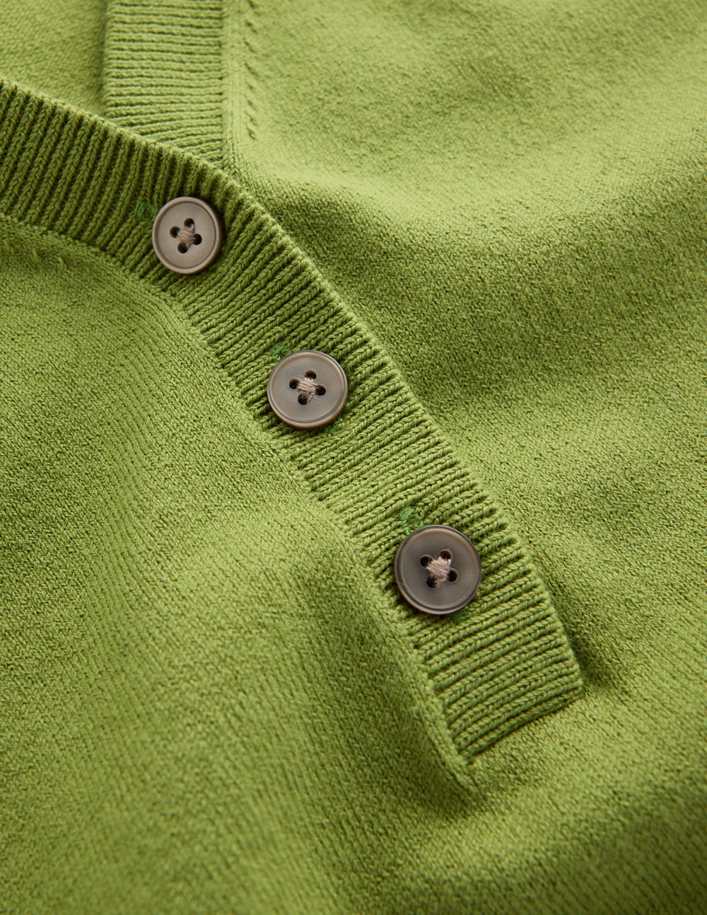 Camilla Cotton V-neck T-shirt-Laurel Green - Image 5