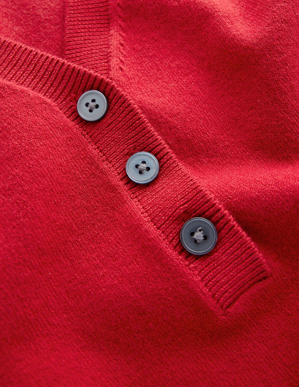 Camilla Cotton V-neck T-shirt-Crimson Red - Image 5