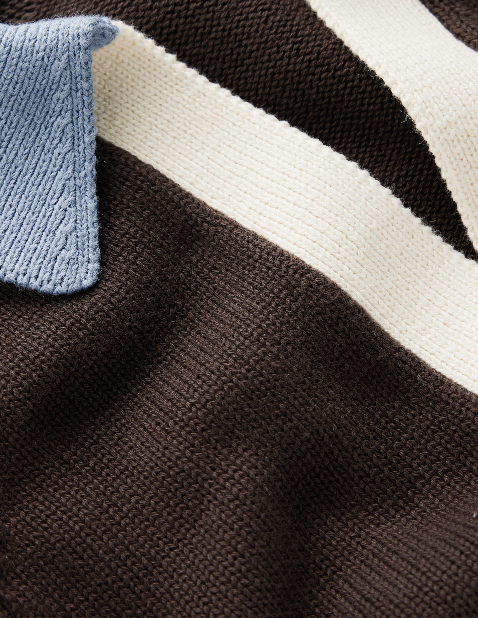 Lucy Cotton Henley Jumper-Bitter Chocolate - Image 7