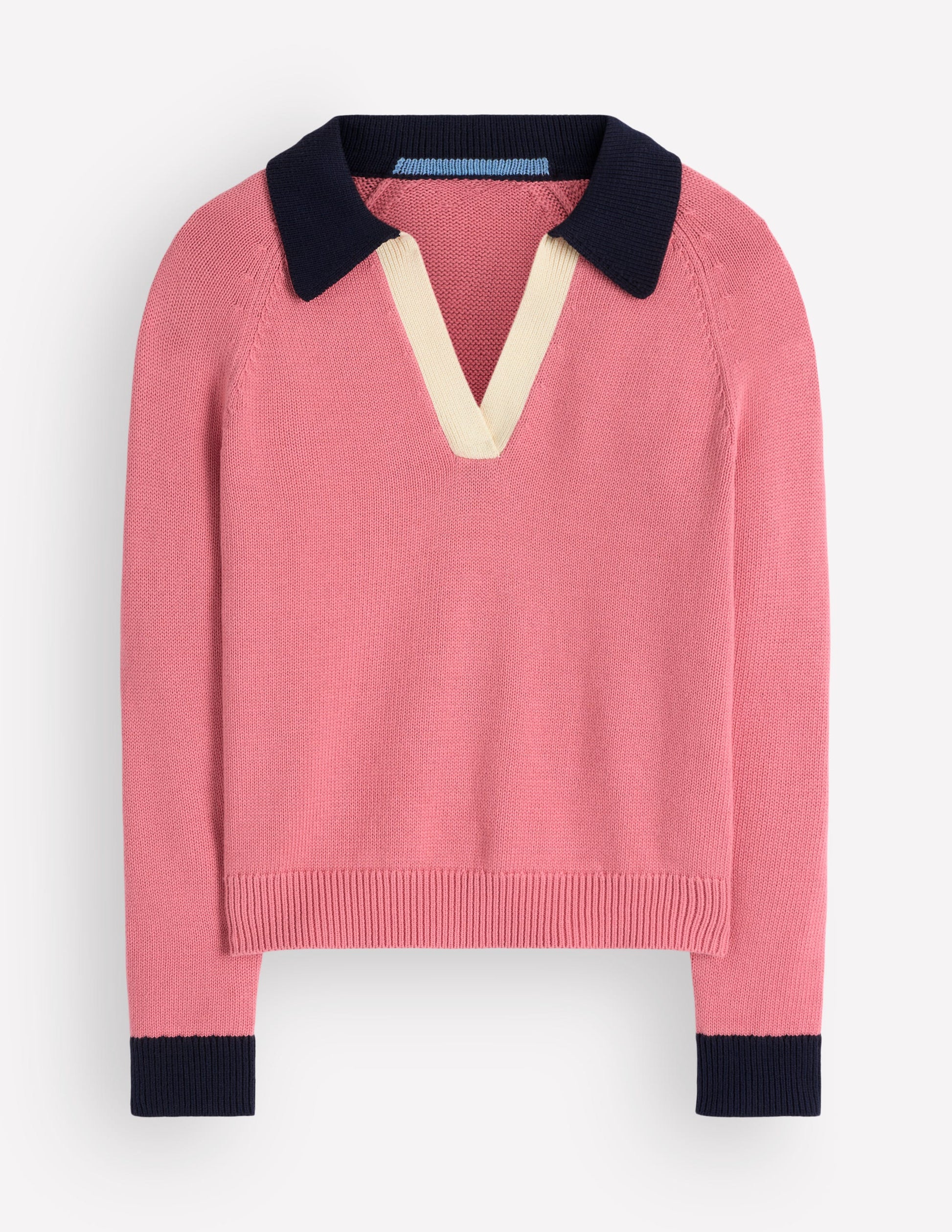 Lucy Cotton Henley Jumper-Forminca Pink-5