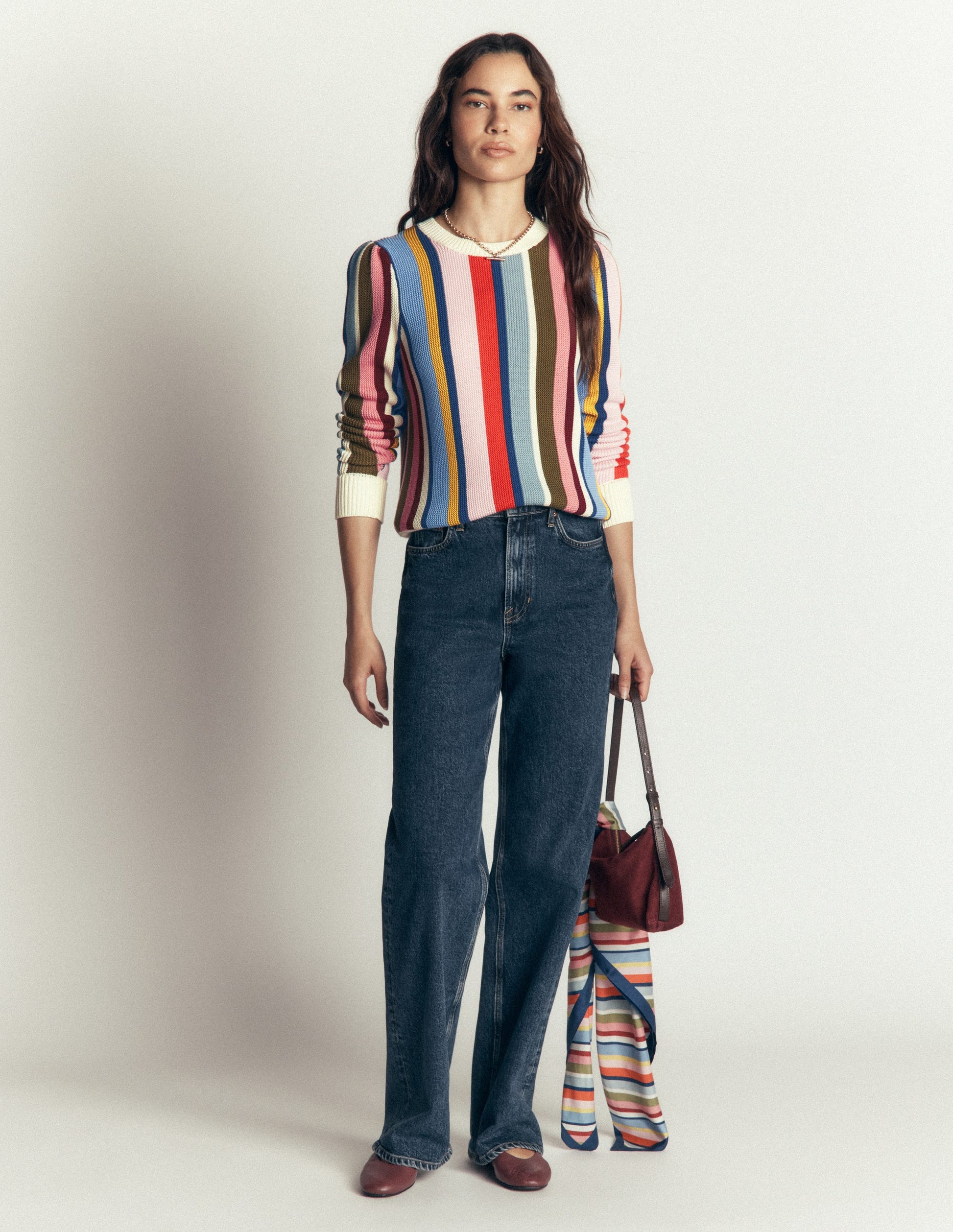 Textured Stitch Jumper-Multi Stripe-4