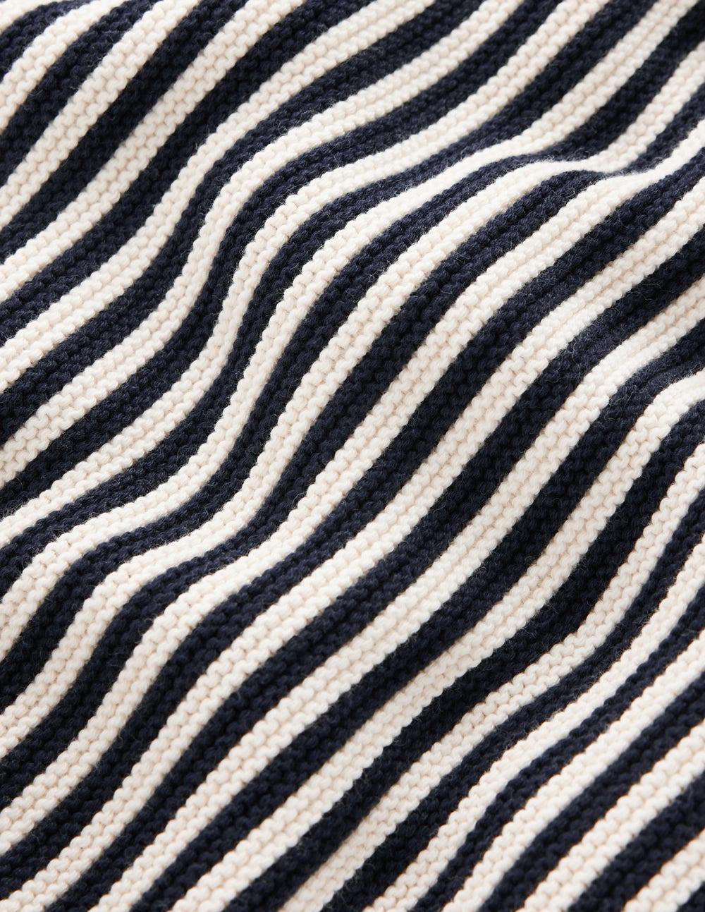Textured Stitch Jumper-Navy, Ivory-8