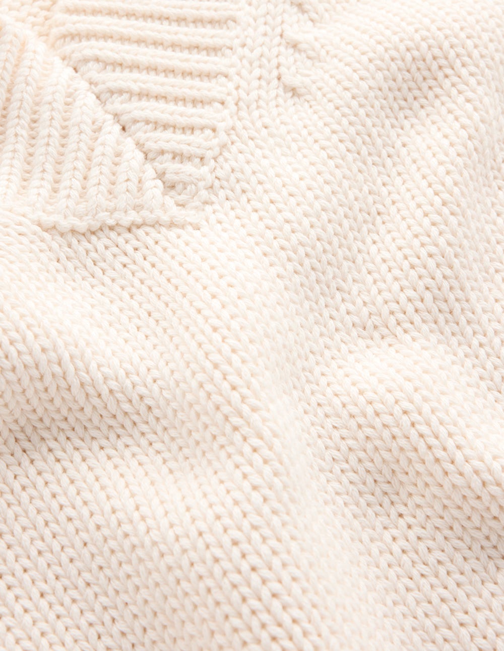 Lucy Cotton V-neck Jumper-Ivory-9