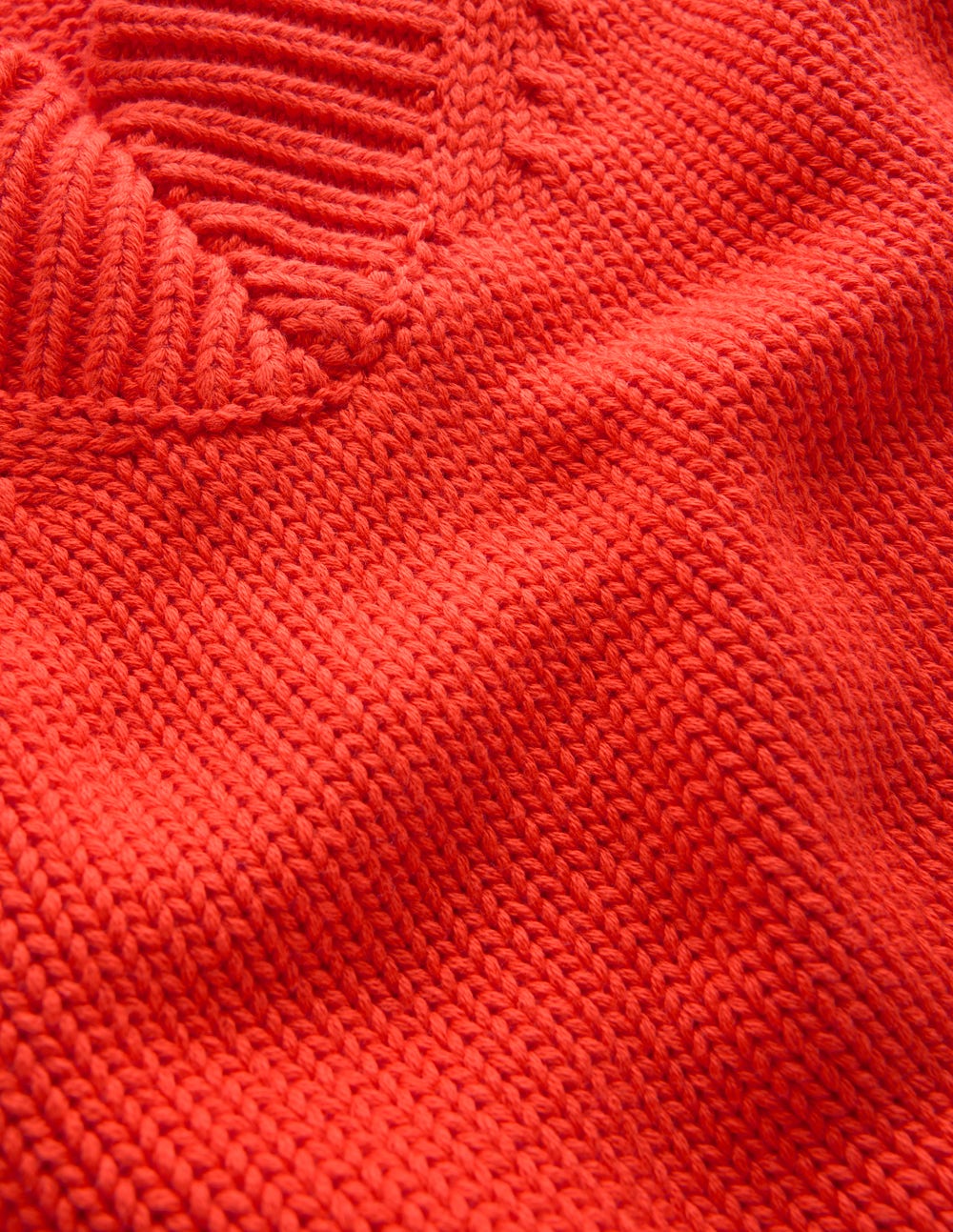 Lucy Cotton V-neck Jumper-Sunset Orange - Image 9
