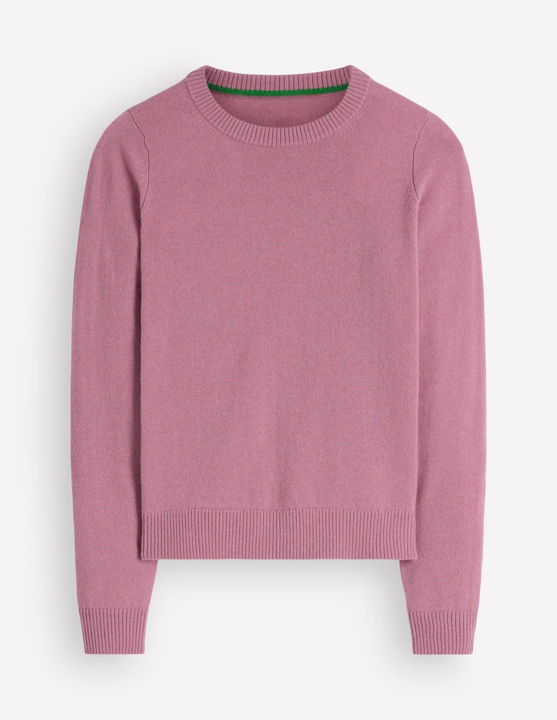 Elsie Cashmere Crew Jumper-Pink Heather-4