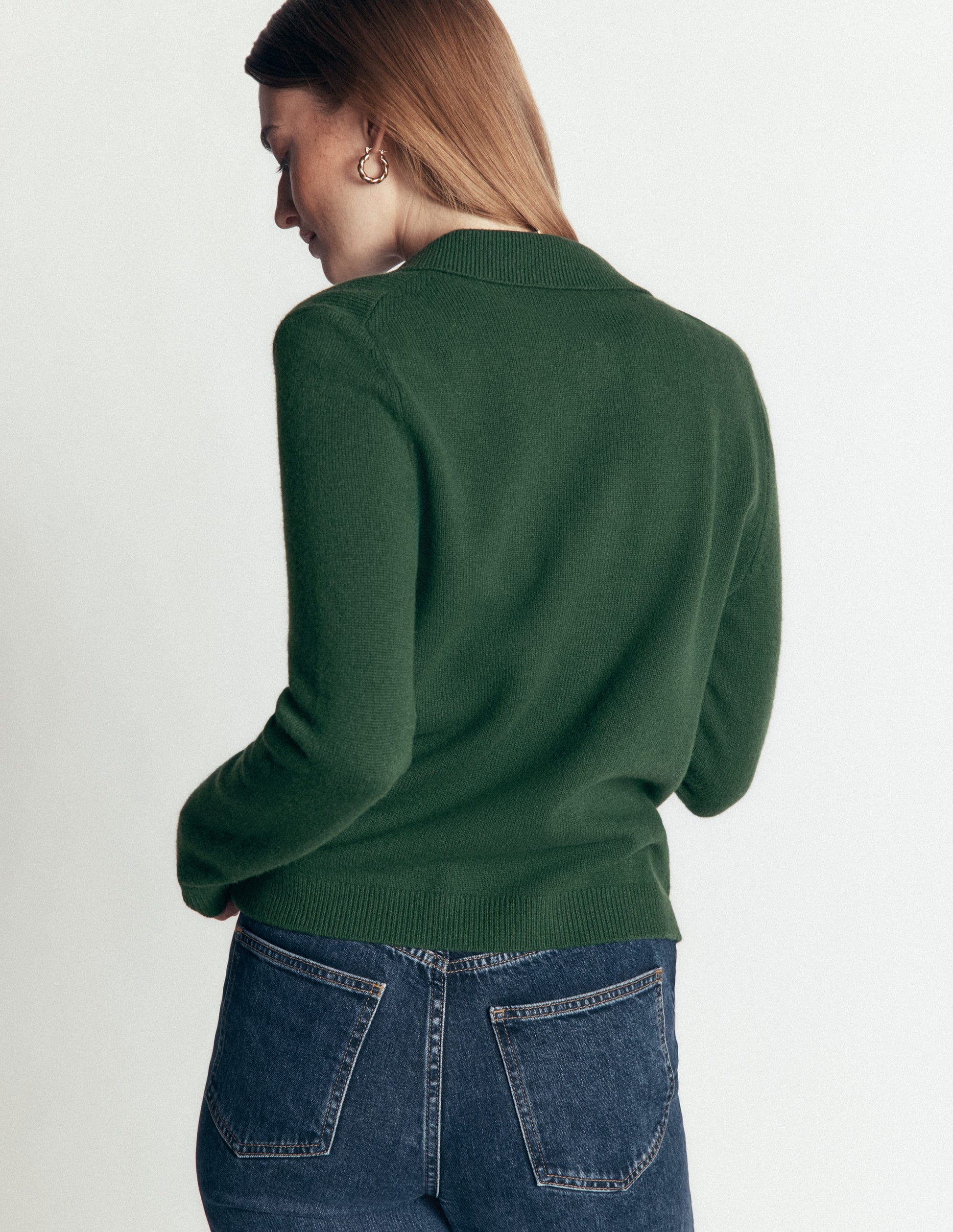 Marianne Merino Wool Jumper-Hunter Green-3