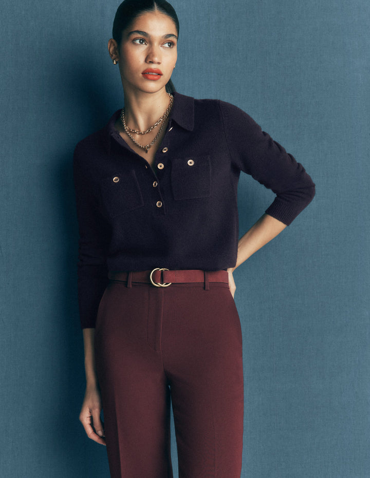 Marianne Merino Wool Jumper-Navy