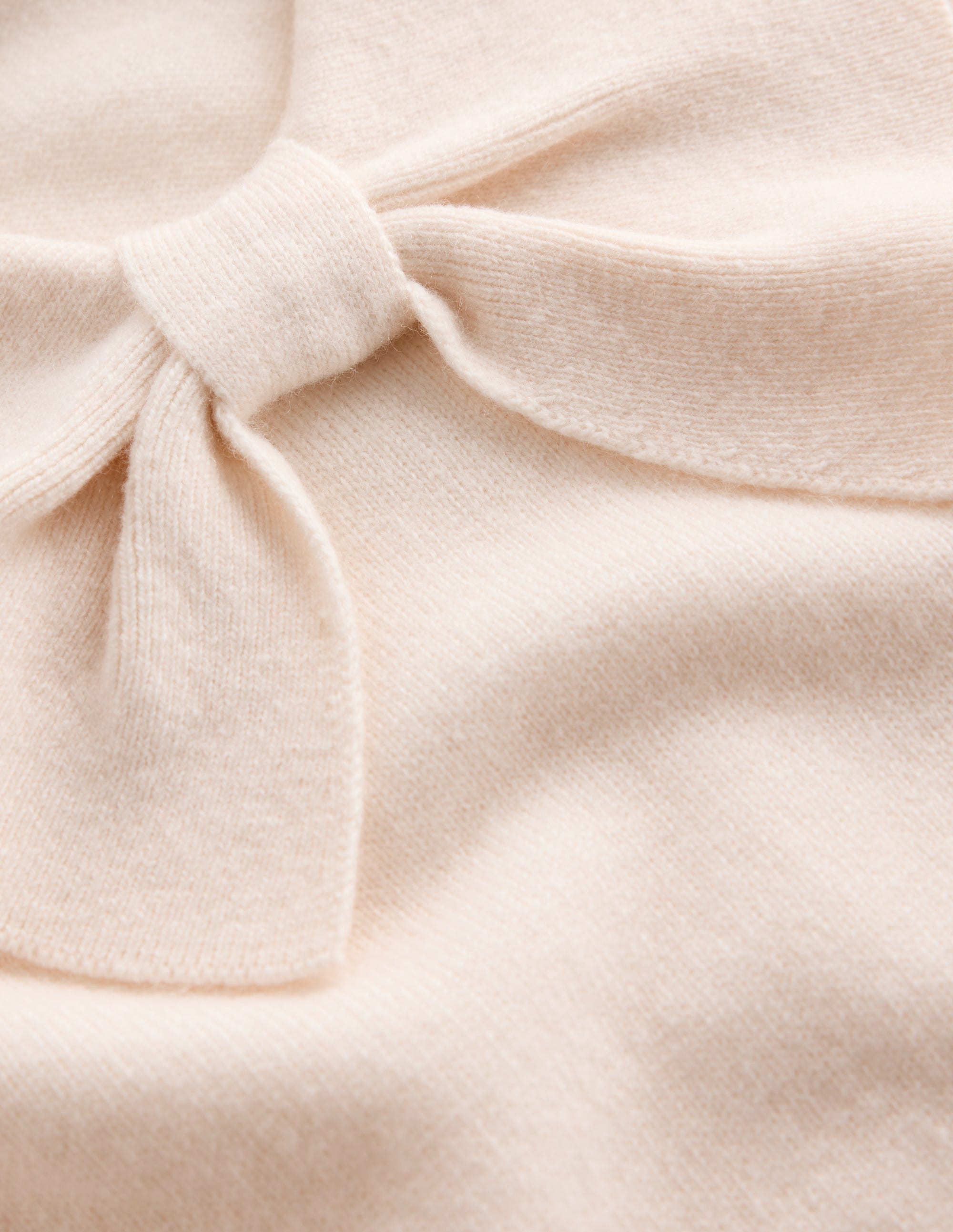 Bow Neck Knitted Jumper-Ivory - Image 6