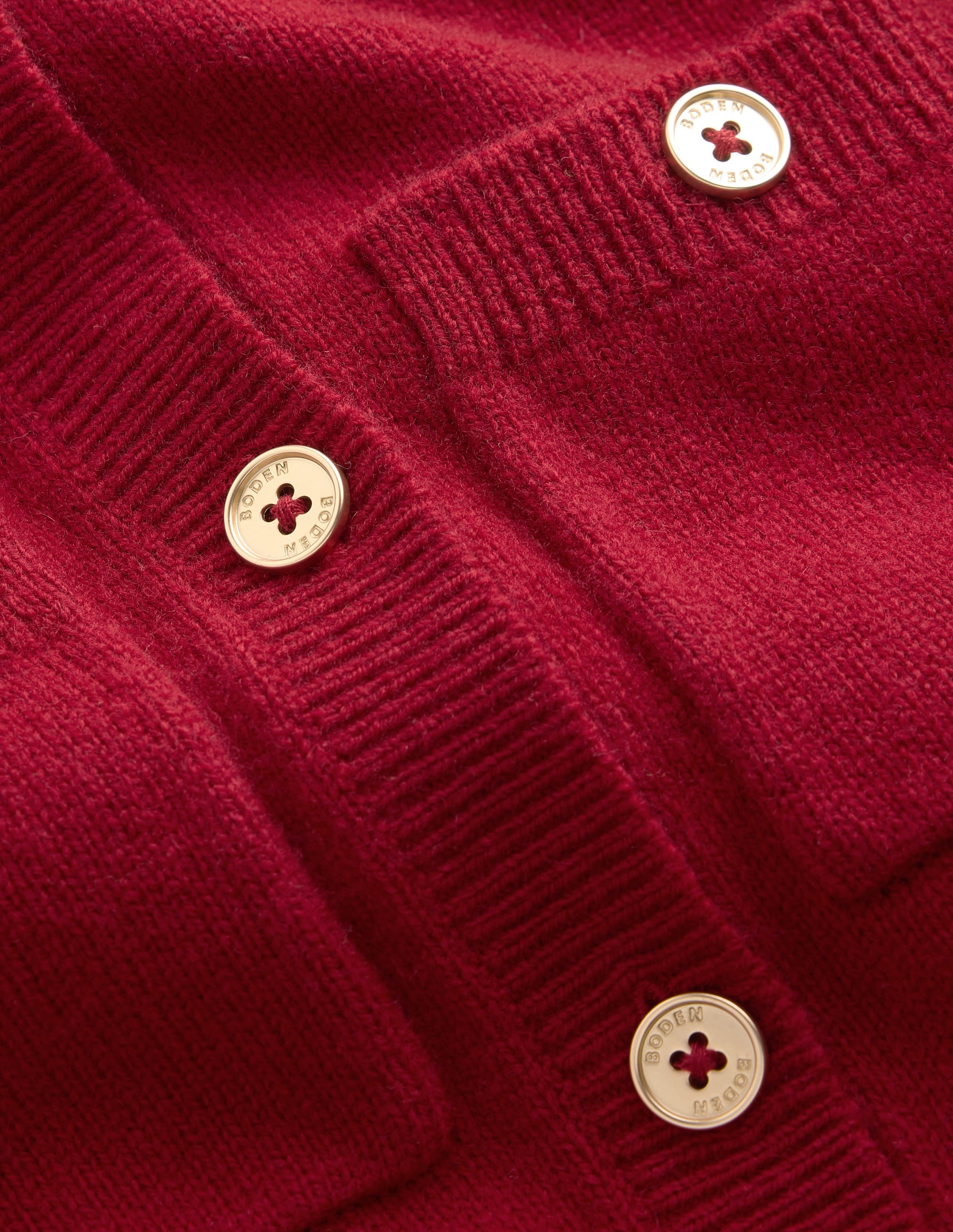 Marianne Merino Wool Cardigan-Crimson Red - Image 6