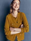 Marianne Merino Wool Cardigan-Spiced Chai