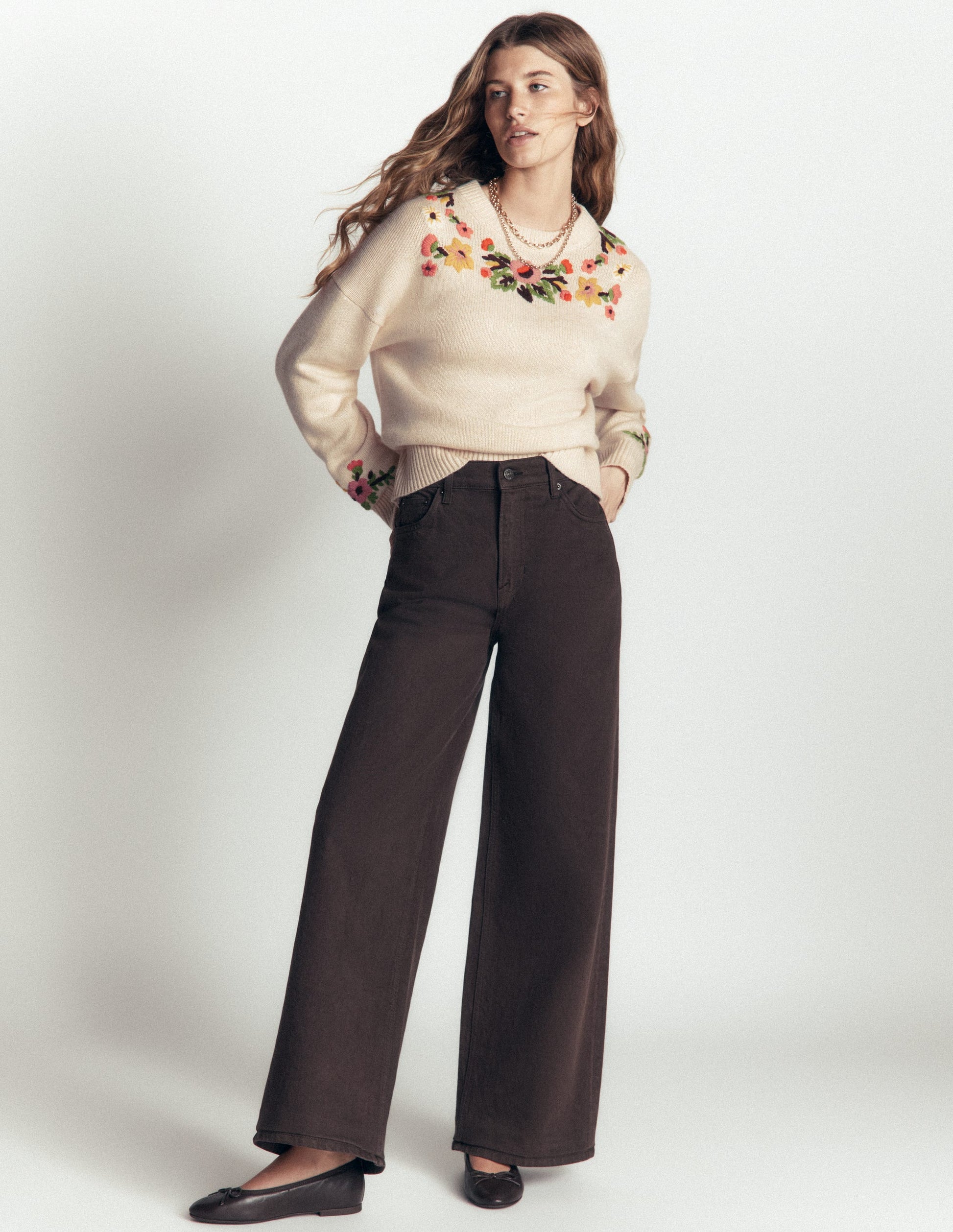 Ella Embroidered Knit Jumper-Ivory Embroidery-4