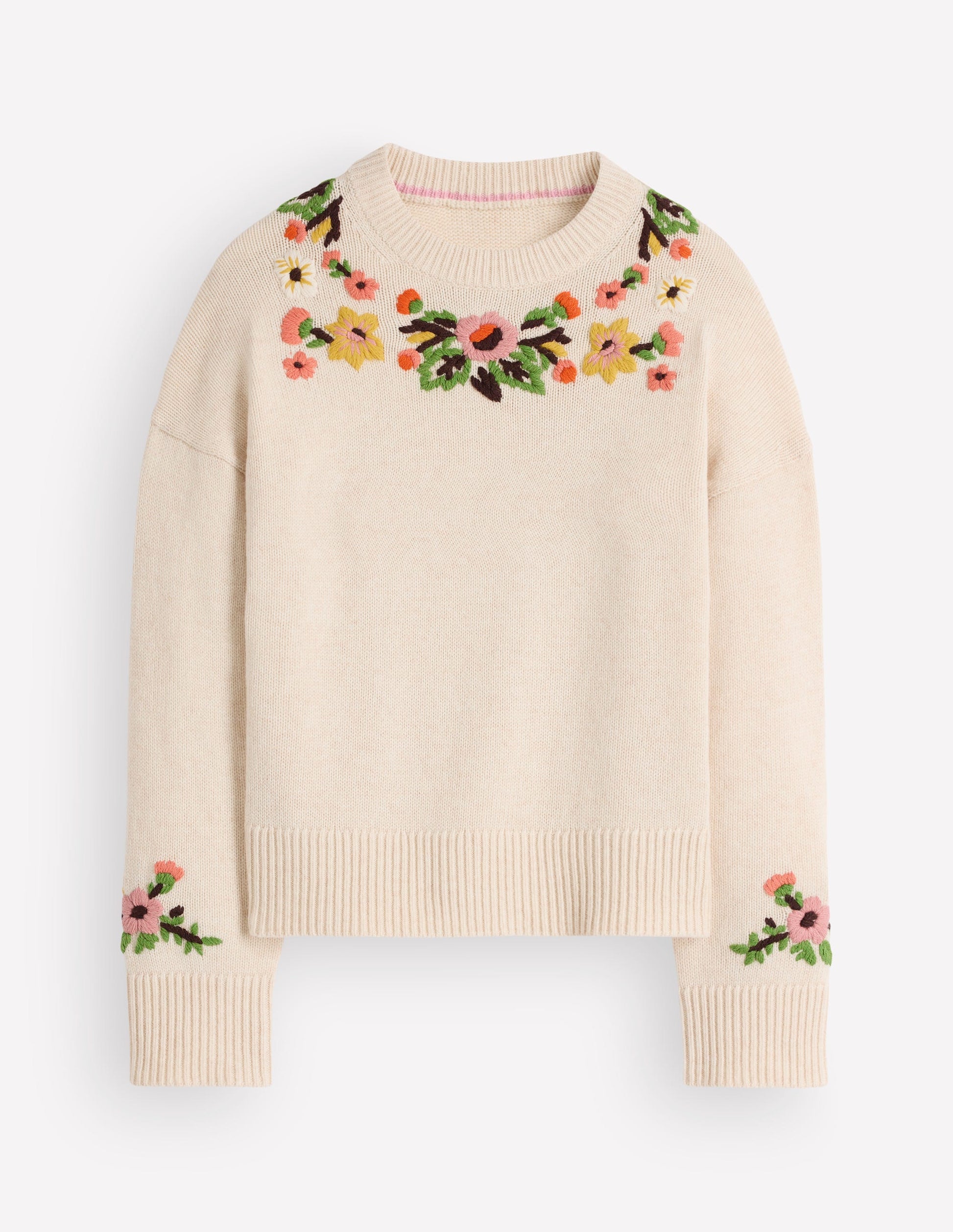 Ella Embroidered Knit Jumper-Ivory Embroidery-6