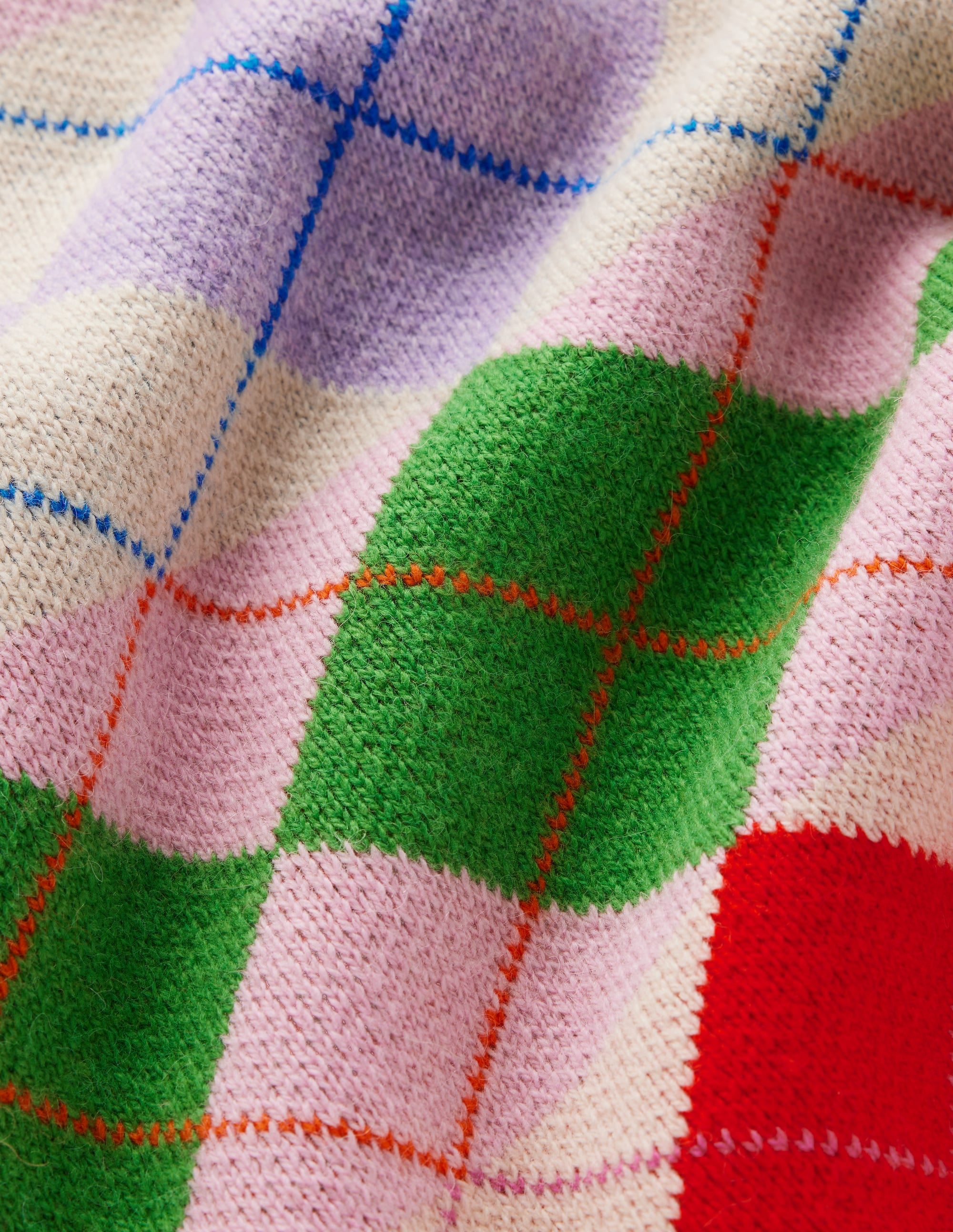 Ariadne Alpaca Blend Jumper-Multi Argyle - Image 8
