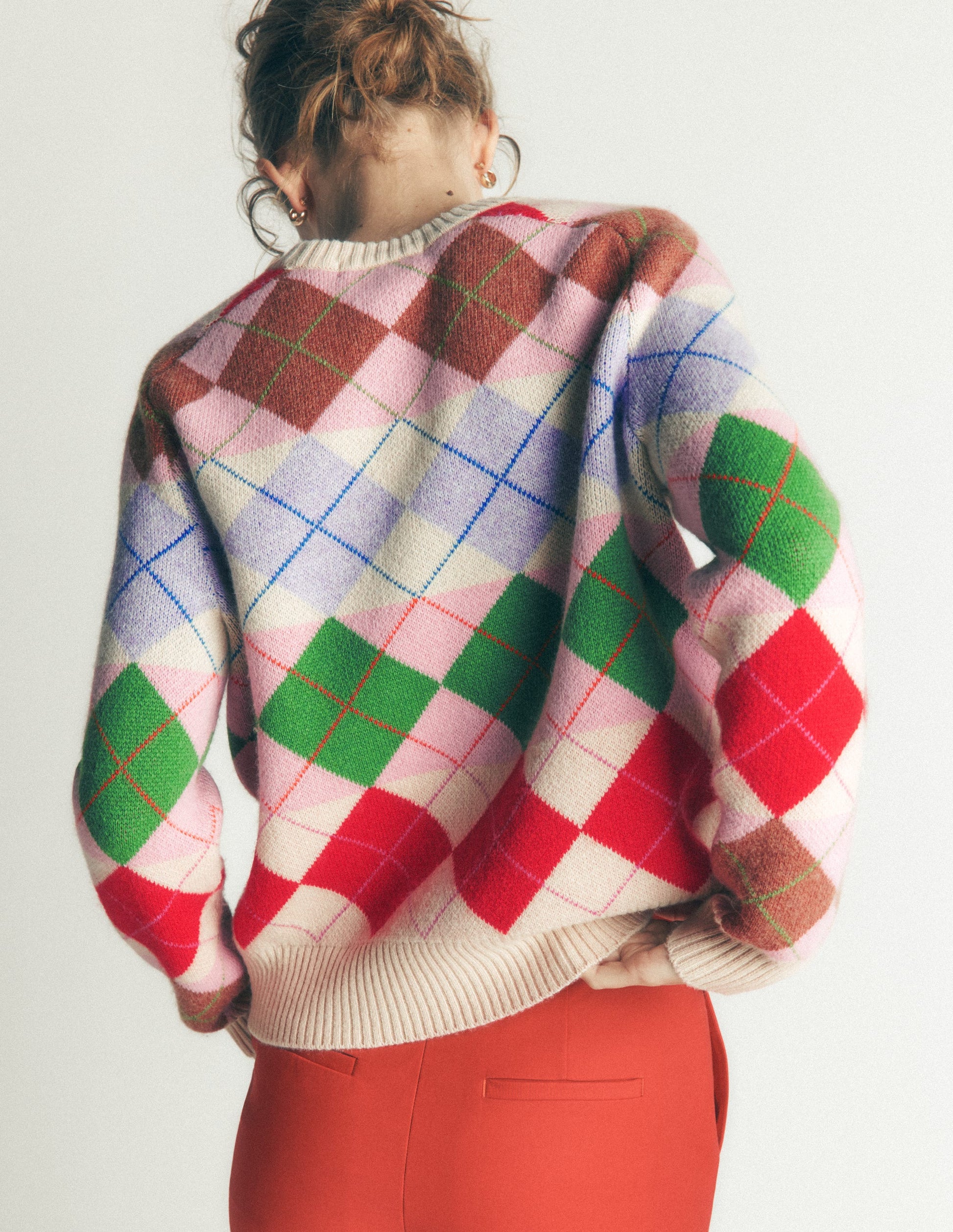 Ariadne Alpaca Blend Jumper-Multi Argyle-5